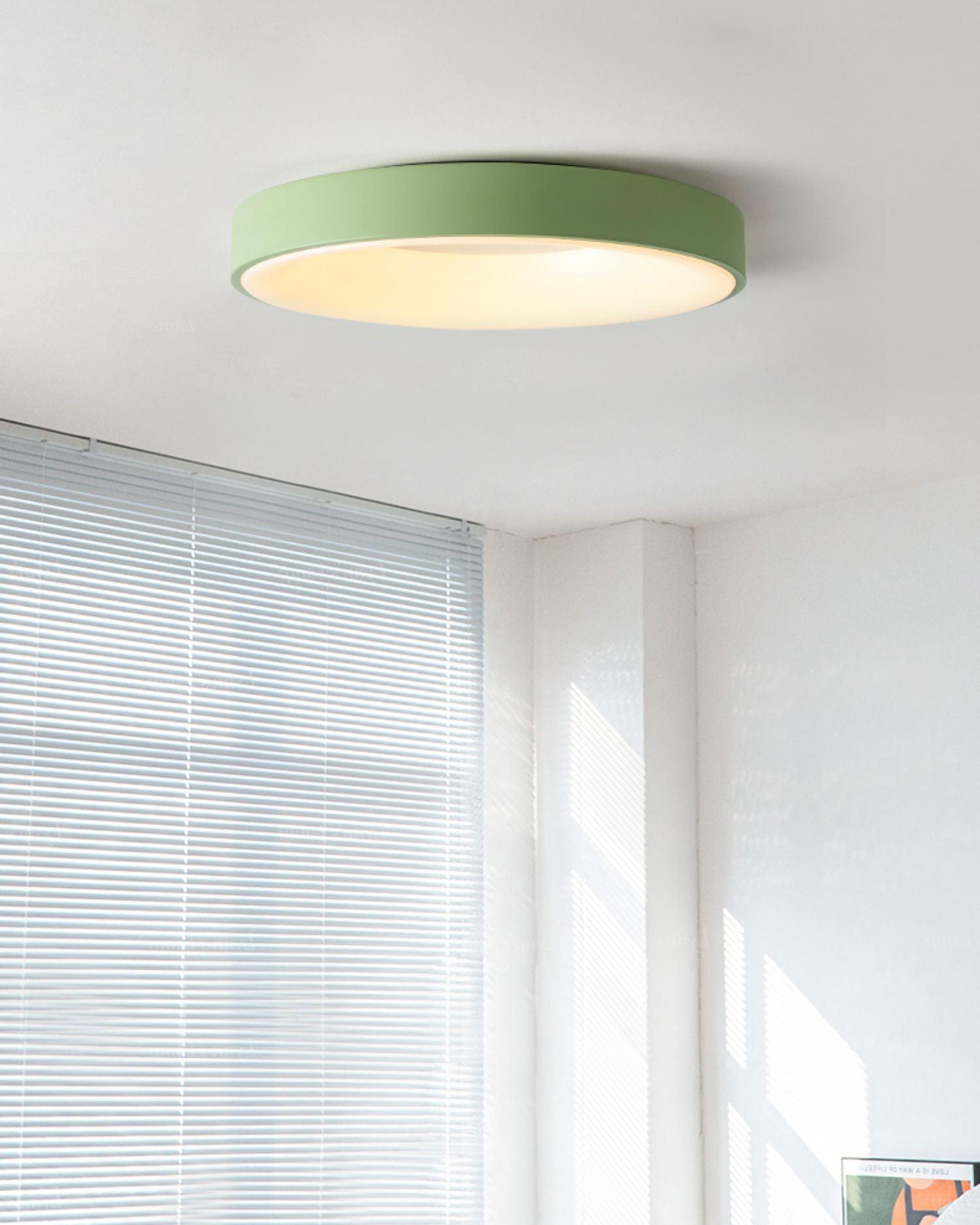 Jareth Ceiling Light Iron Contemporary Green Shade-Neutral Decor