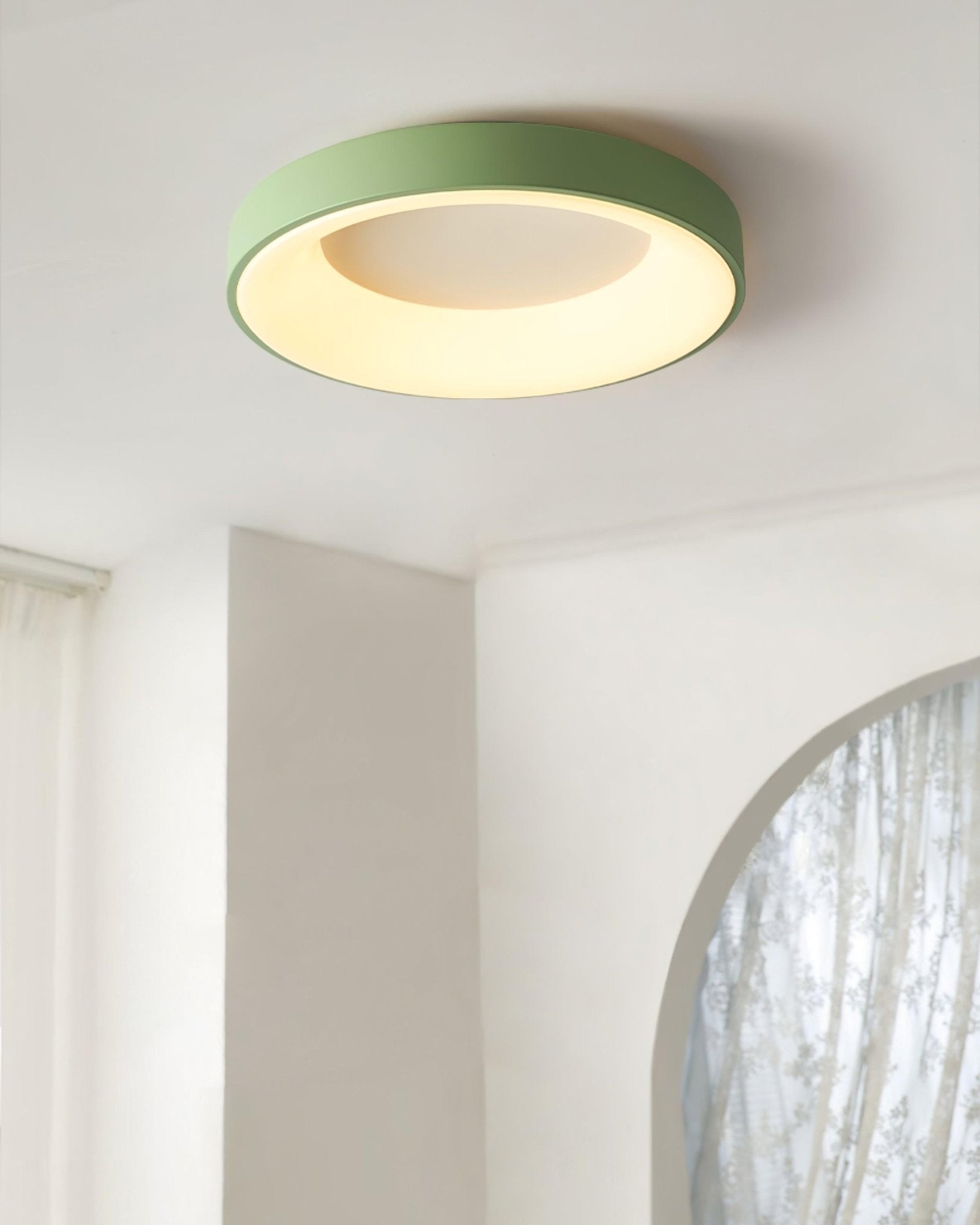 Jareth Ceiling Light Iron Contemporary Green Shade-Neutral Decor