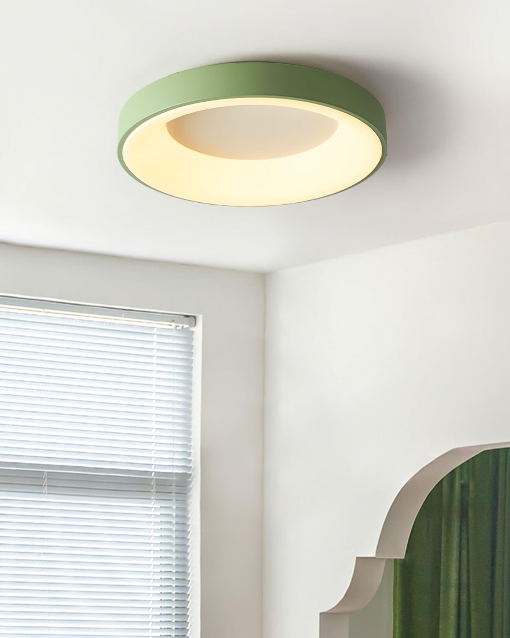 Jareth Ceiling Light Iron Contemporary Green Shade-Neutral Decor