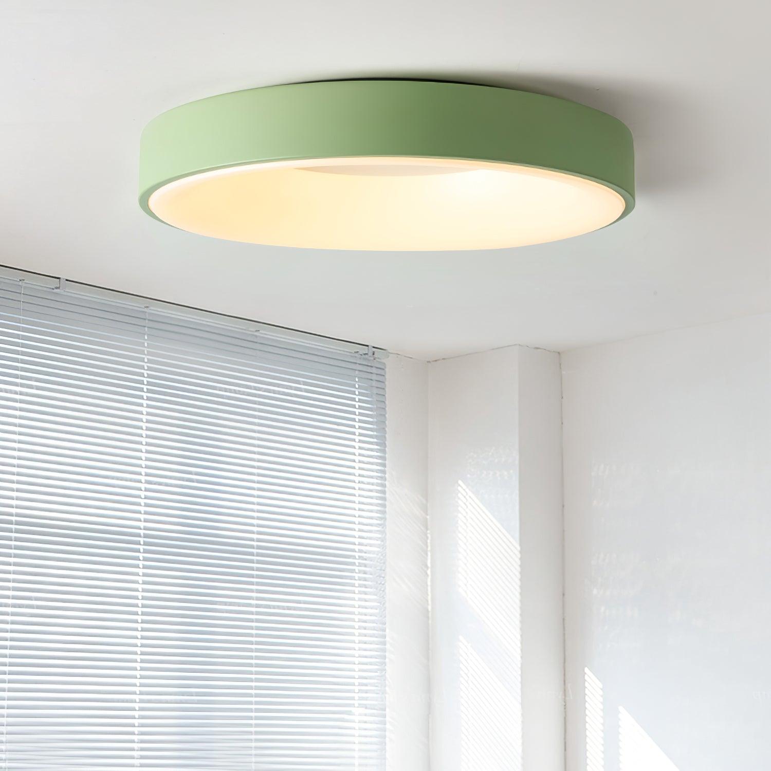 Jareth Ceiling Light Iron Contemporary Green Shade-Neutral Decor