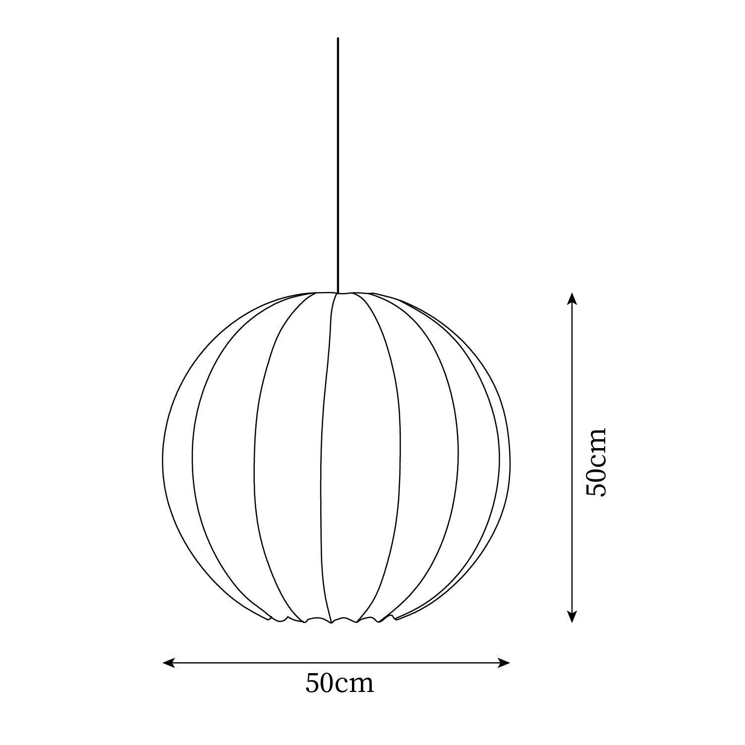 Pendant Light Silk Ribbed Globe Modern Minimalist Ambient Dining