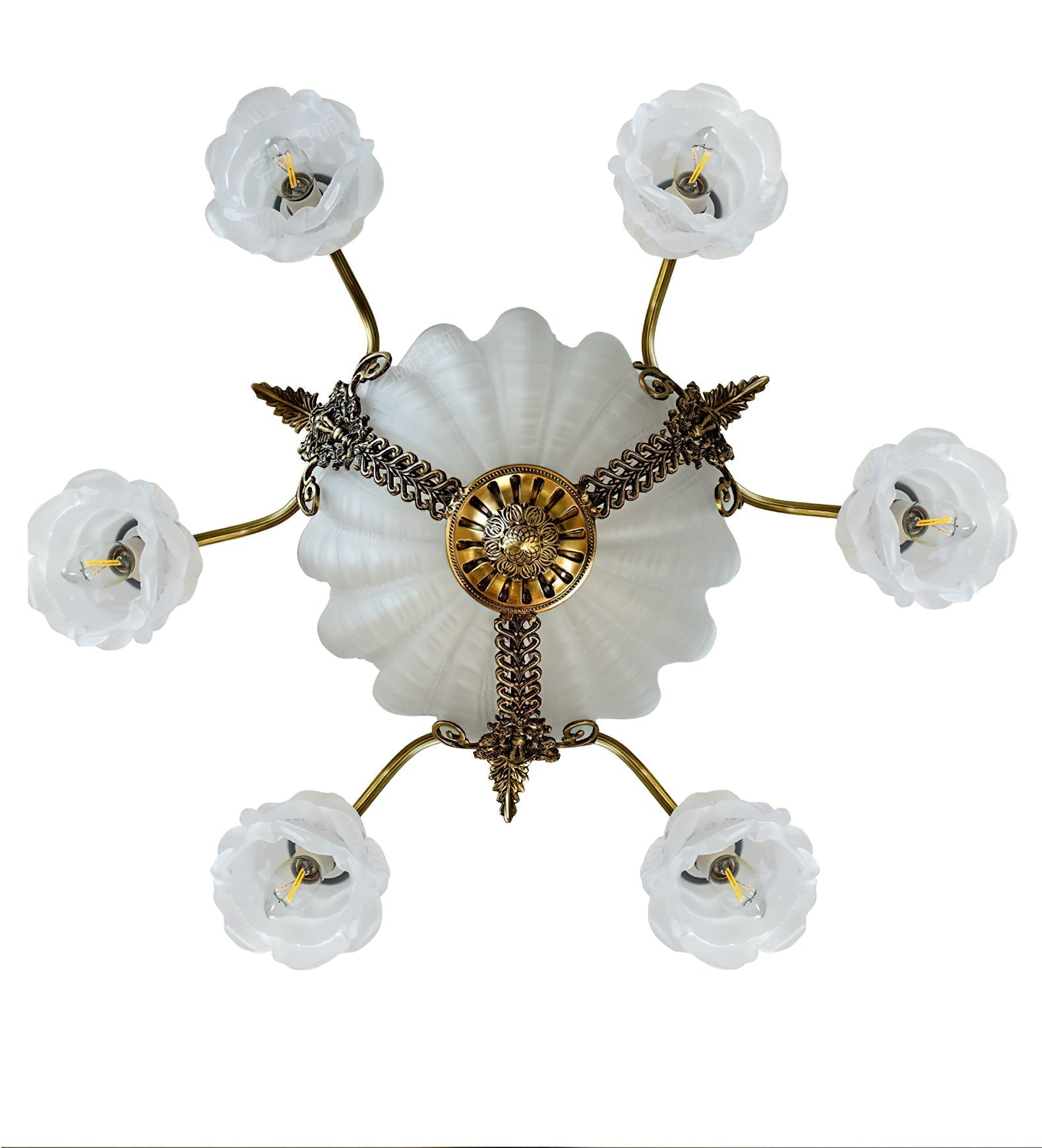 Size specifications for both chandelier versions displayed on an image.