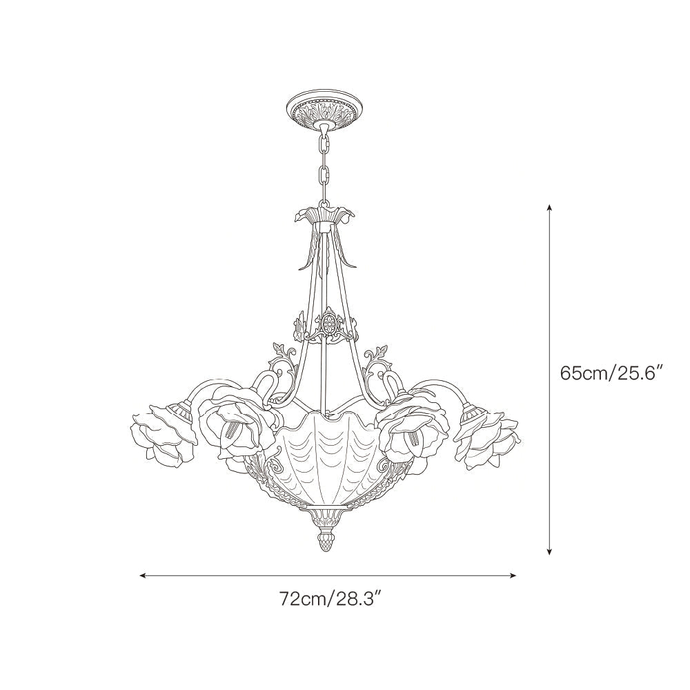 The 3-head version of the Kensington Palace Chandelier.