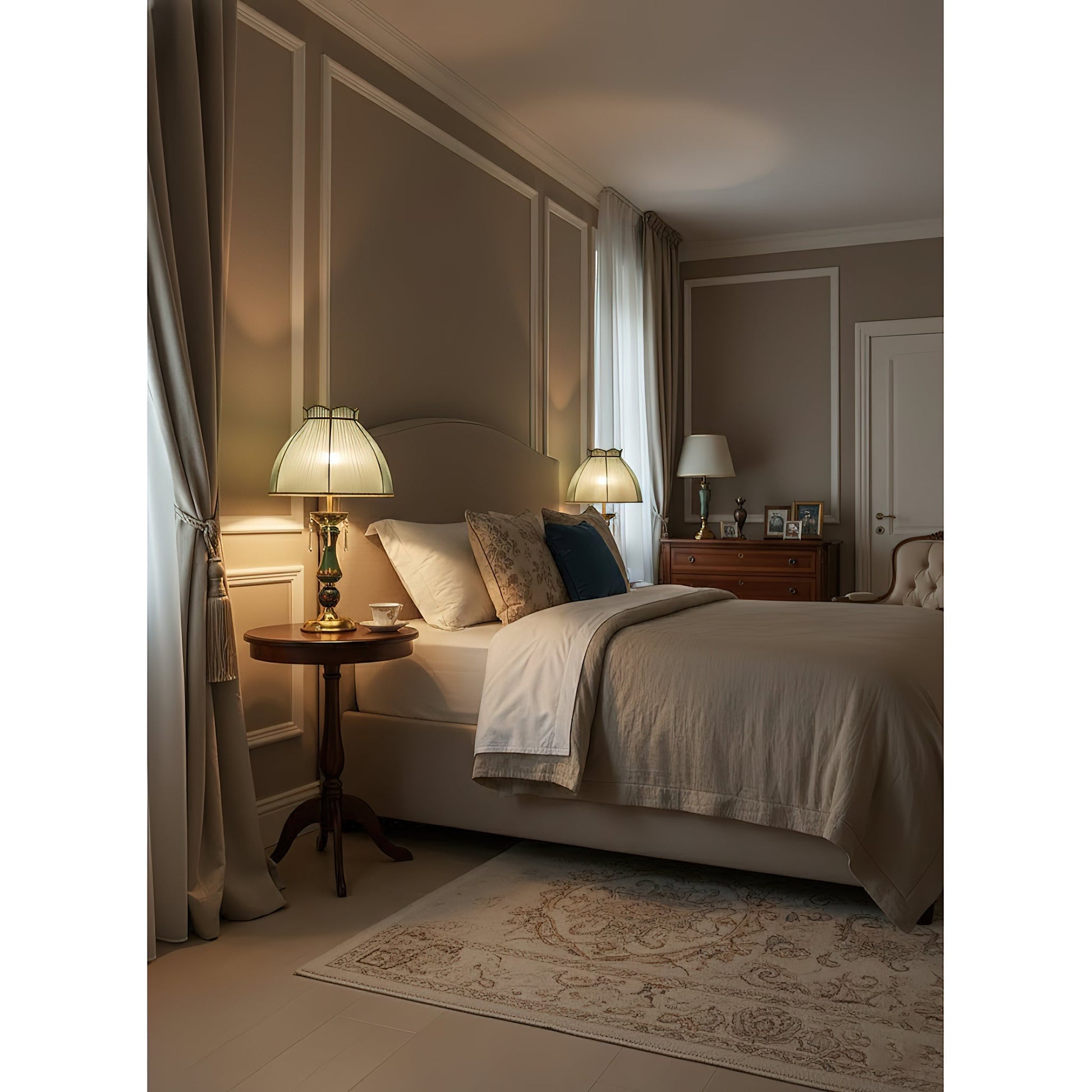 Kenton Table Lamp in a contemporary bedroom setting.