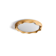 Kerio Ceiling Light with wood color finish against a plain wall.