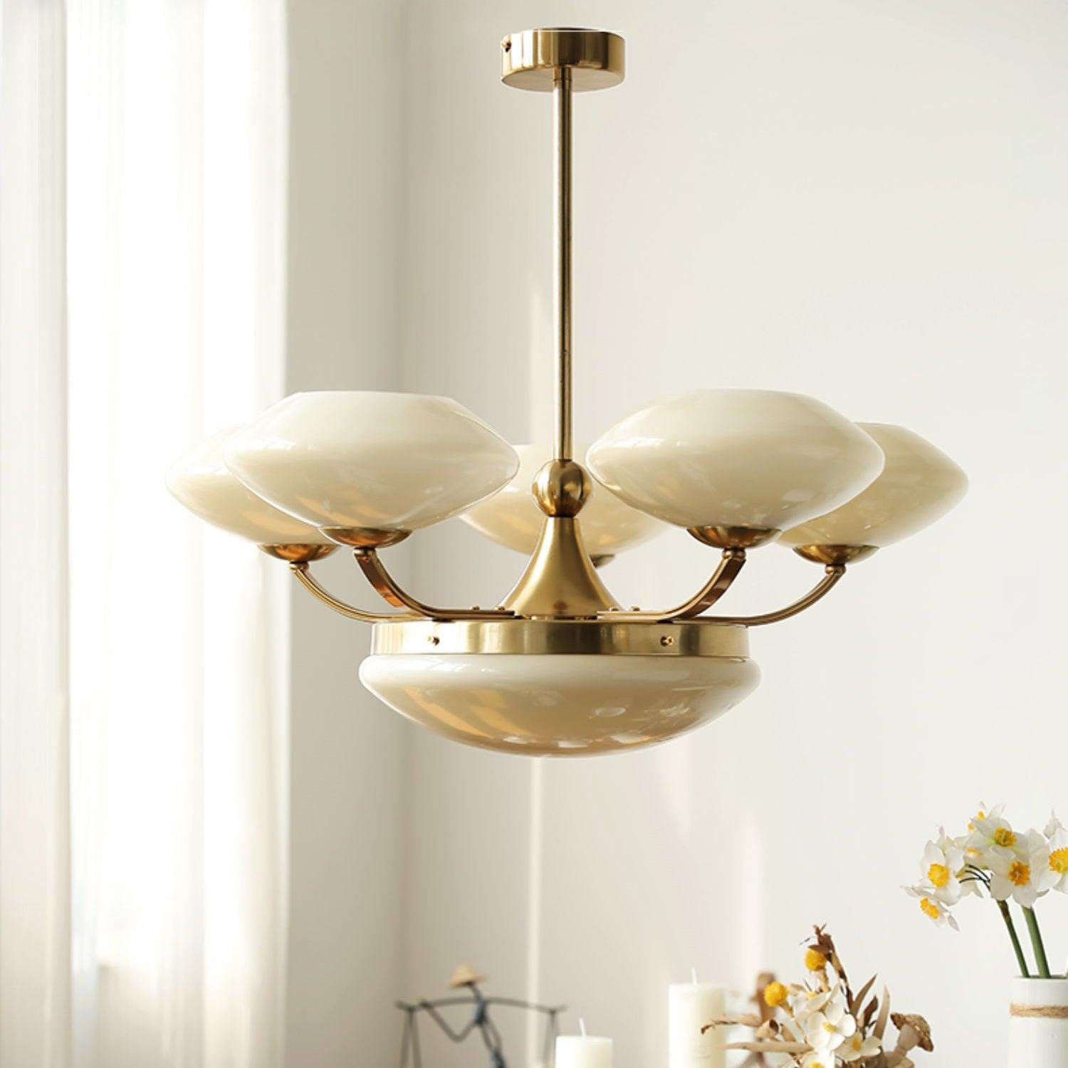 Aurelia Classic Glass Chandelier-Neutral Decor