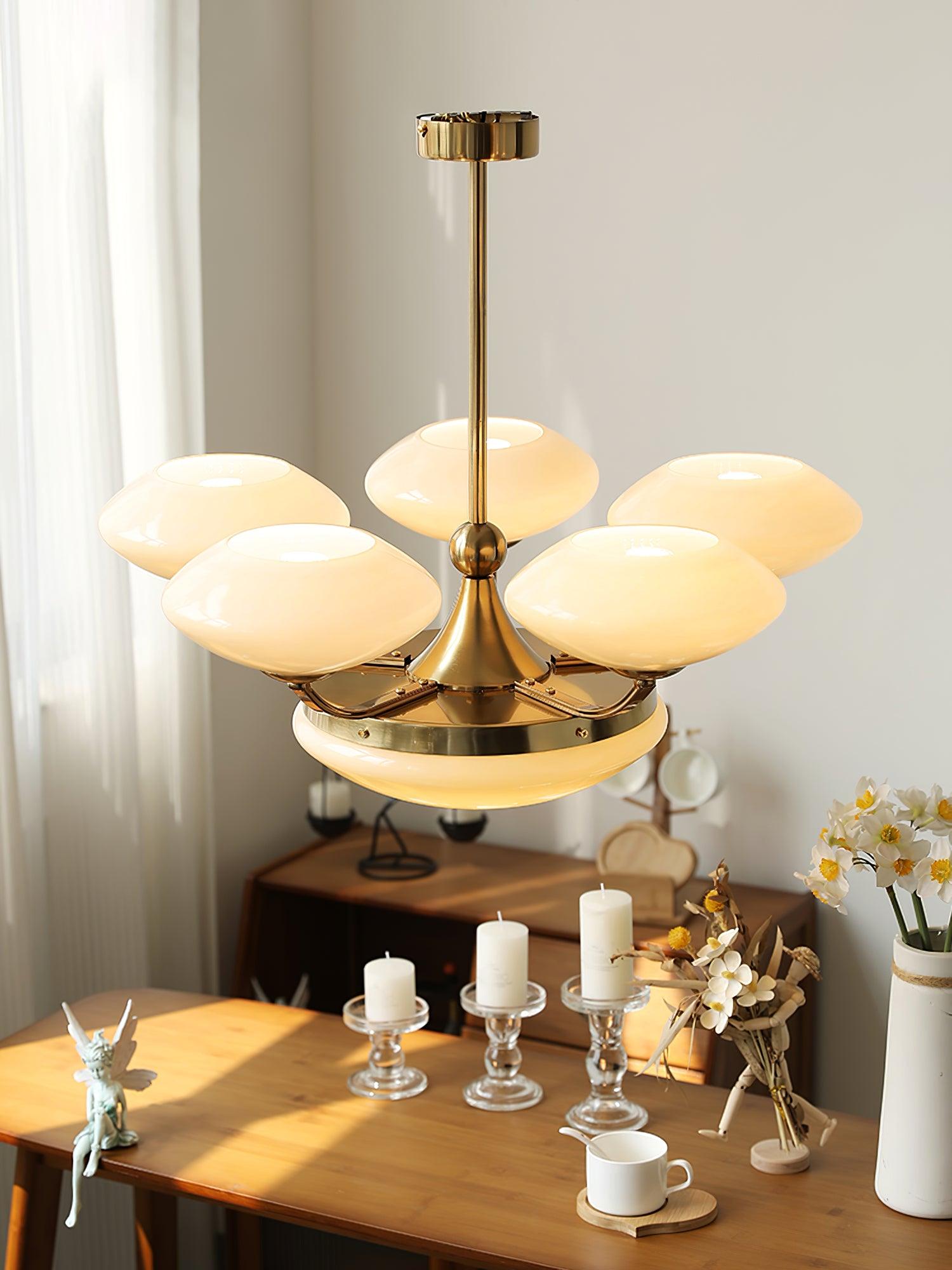 Aurelia Classic Glass Chandelier-Neutral Decor