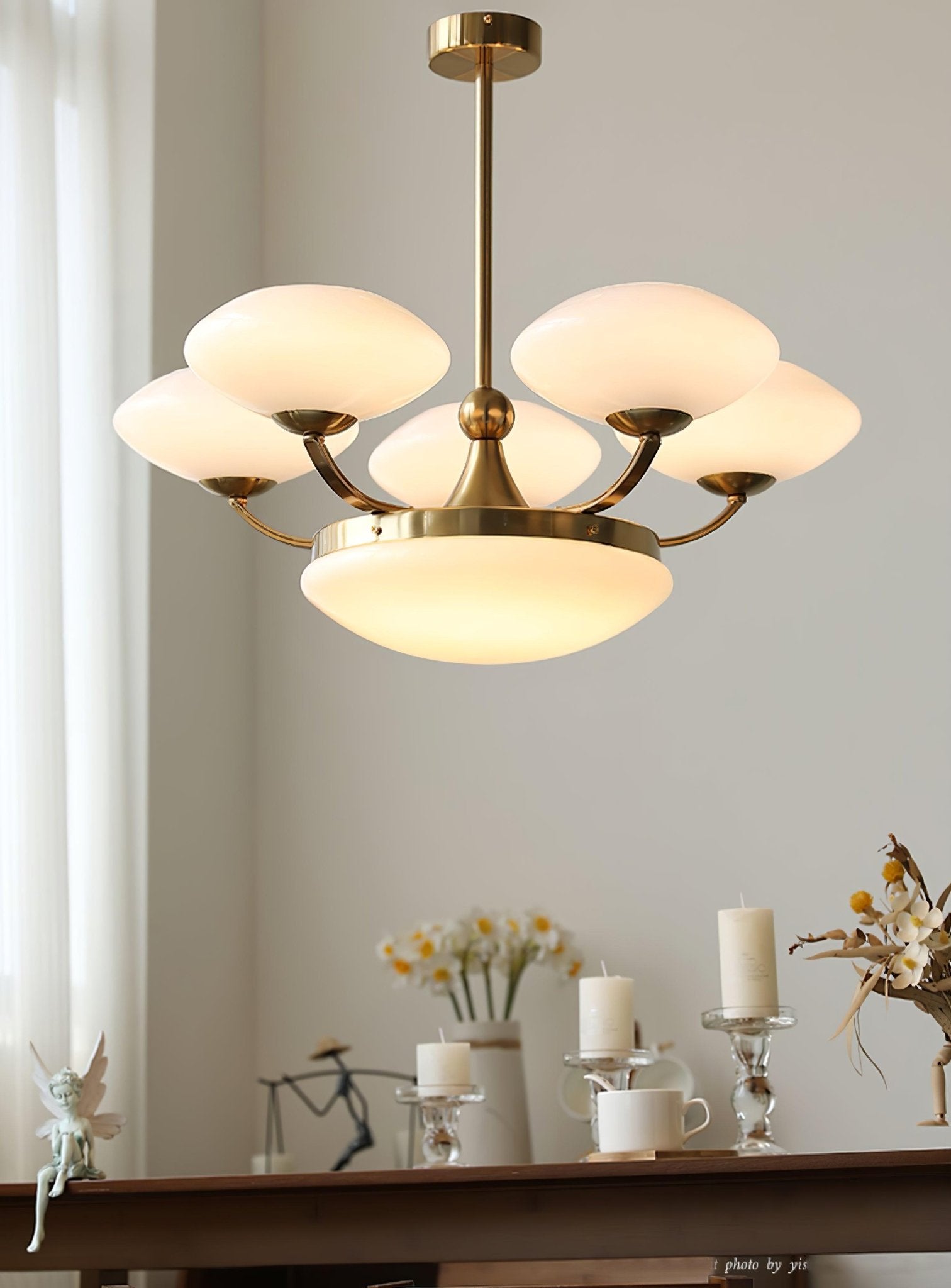 Aurelia Classic Glass Chandelier-Neutral Decor