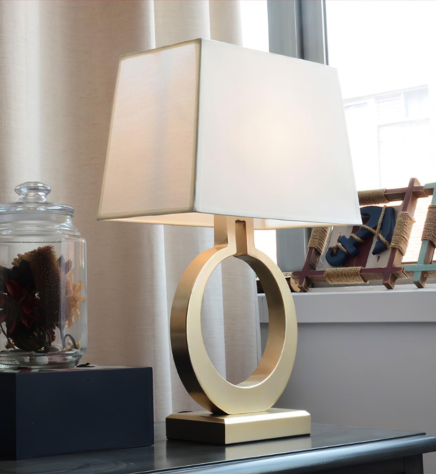 Lyrace Fabric Cozy Table Lamp-Neutral Decor
