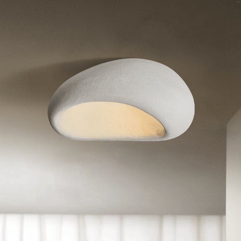 Cyvian Ceiling Lamp with Japanese Wabi-Sabi Moon-Neutral Decor