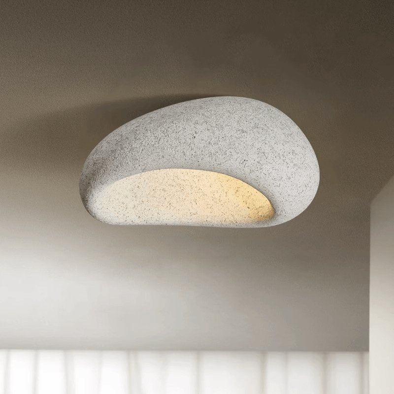 Cyvian Ceiling Lamp with Japanese Wabi-Sabi Moon-Neutral Decor