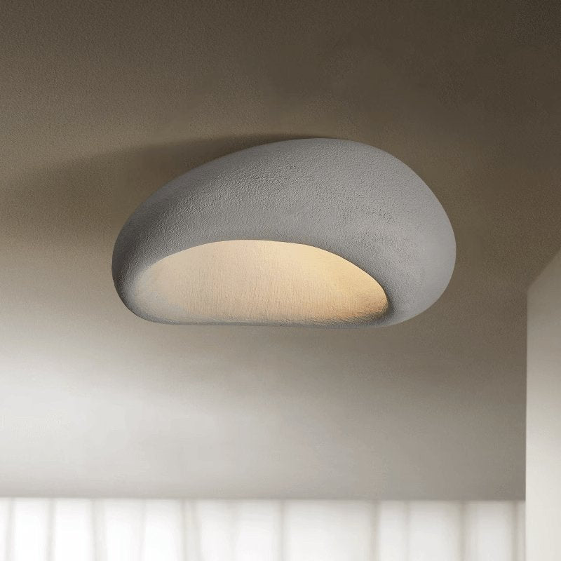 Cyvian Ceiling Lamp with Japanese Wabi-Sabi Moon-Neutral Decor