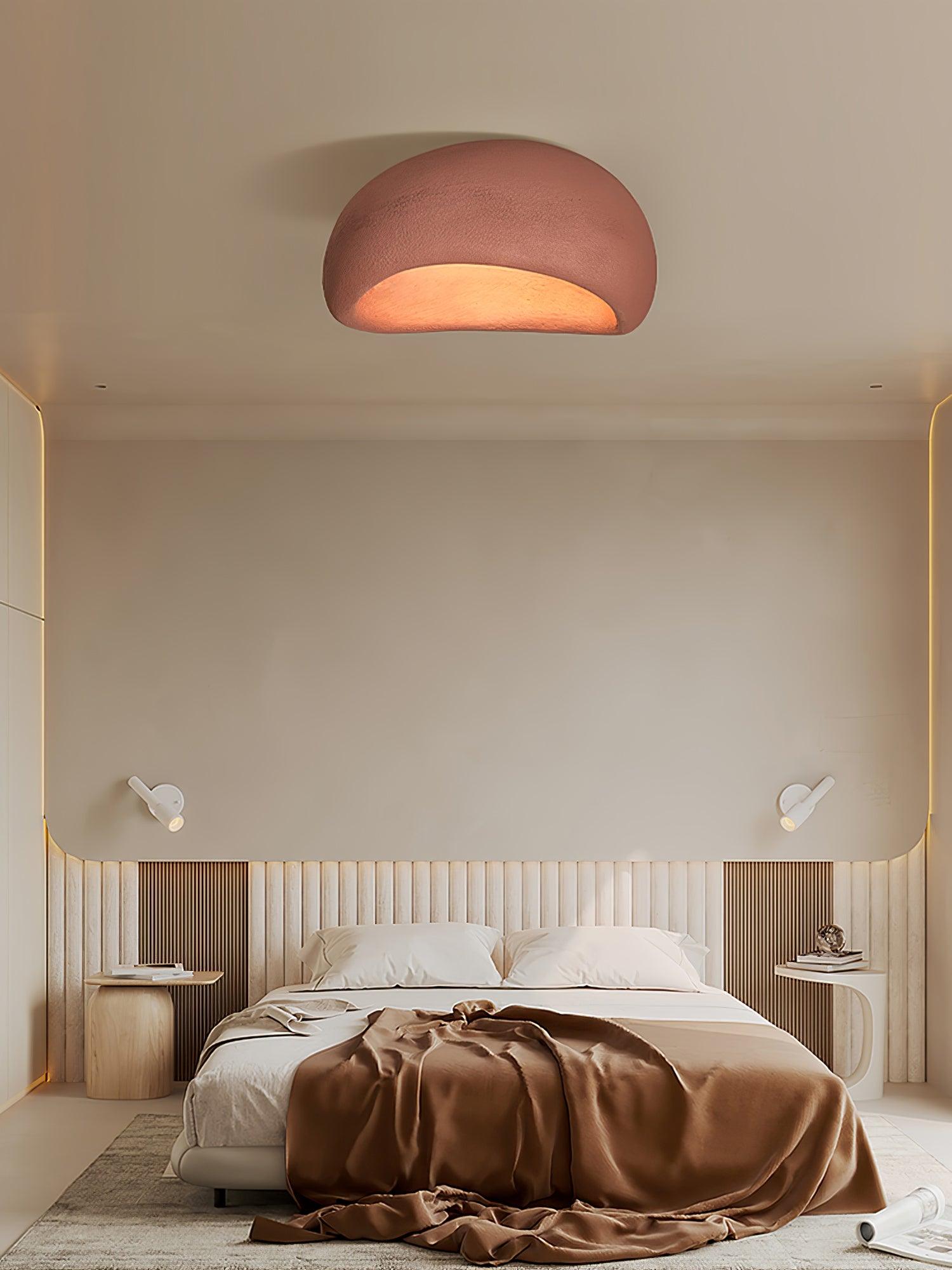 Cyvian Ceiling Lamp with Japanese Wabi-Sabi Moon-Neutral Decor