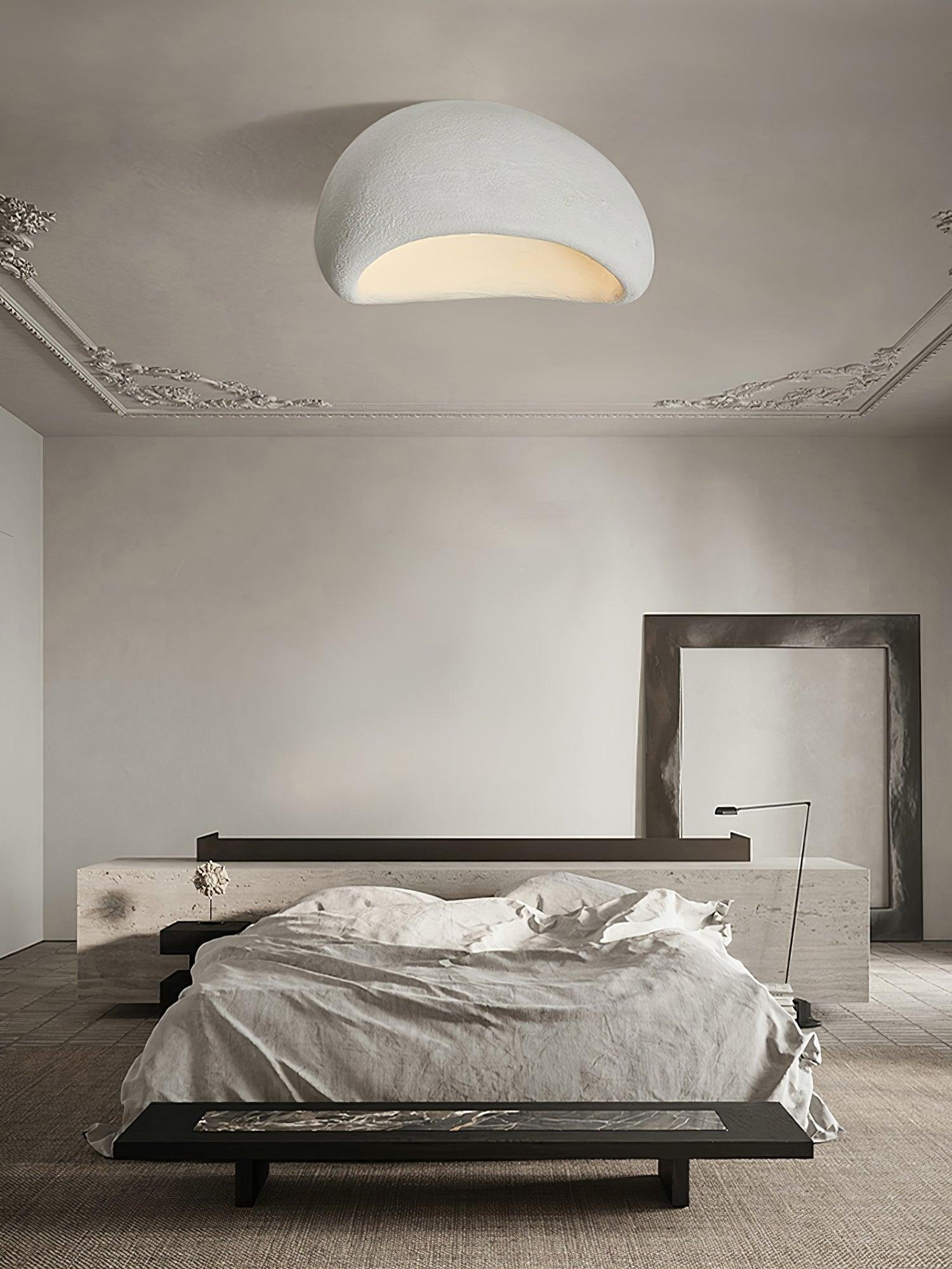 Cyvian Ceiling Lamp with Japanese Wabi-Sabi Moon-Neutral Decor