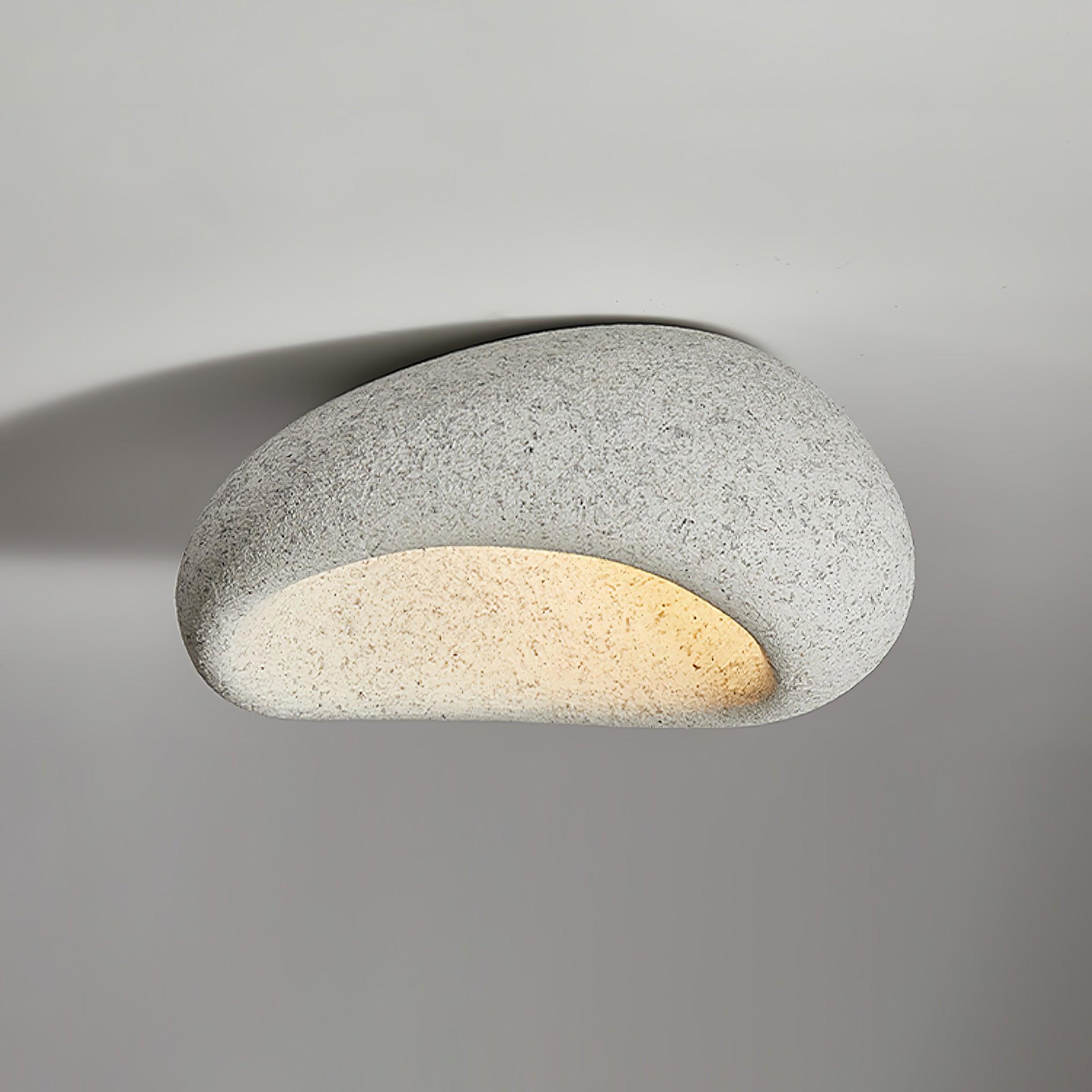 Cyvian Ceiling Lamp with Japanese Wabi-Sabi Moon-Neutral Decor