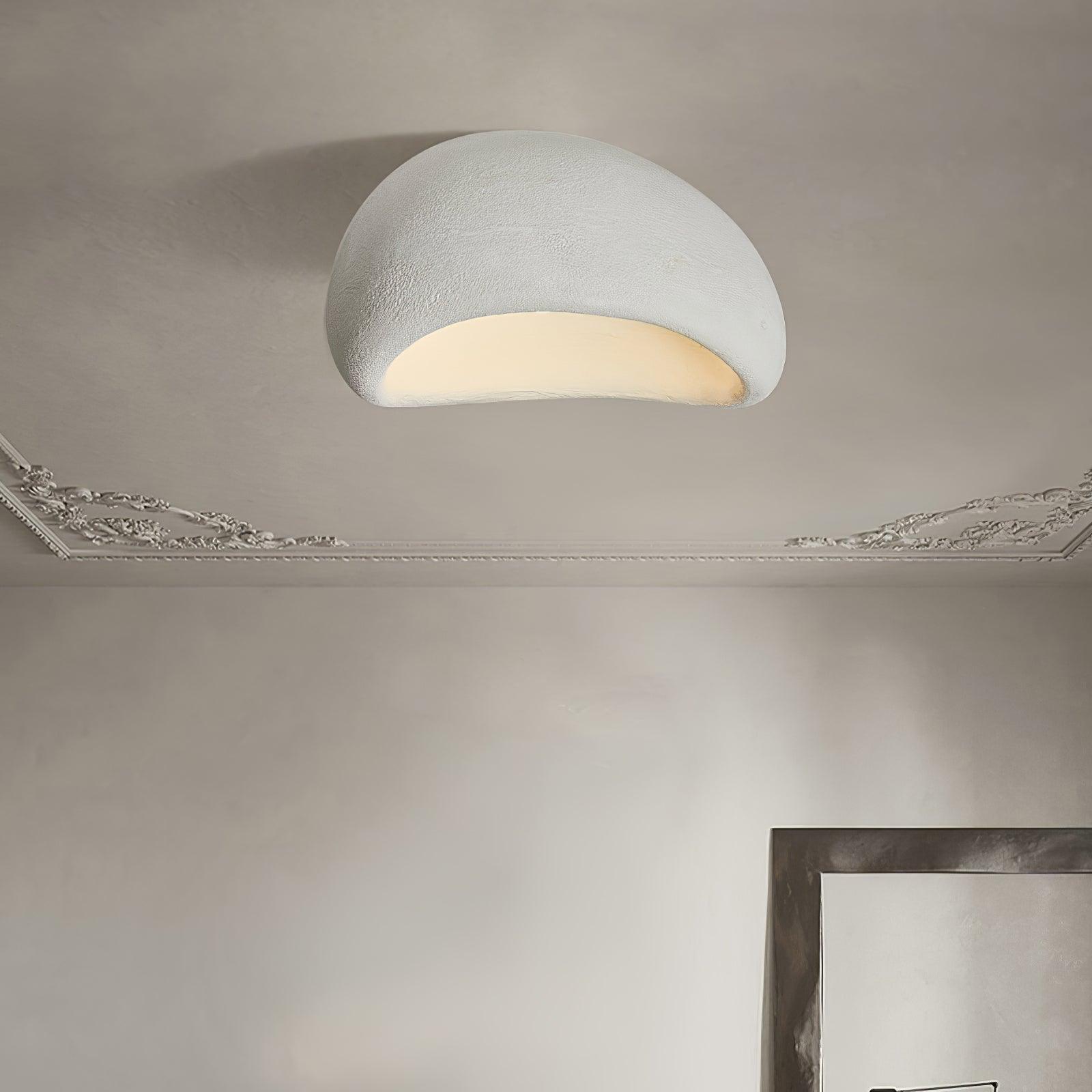 Cyvian Ceiling Lamp with Japanese Wabi-Sabi Moon-Neutral Decor
