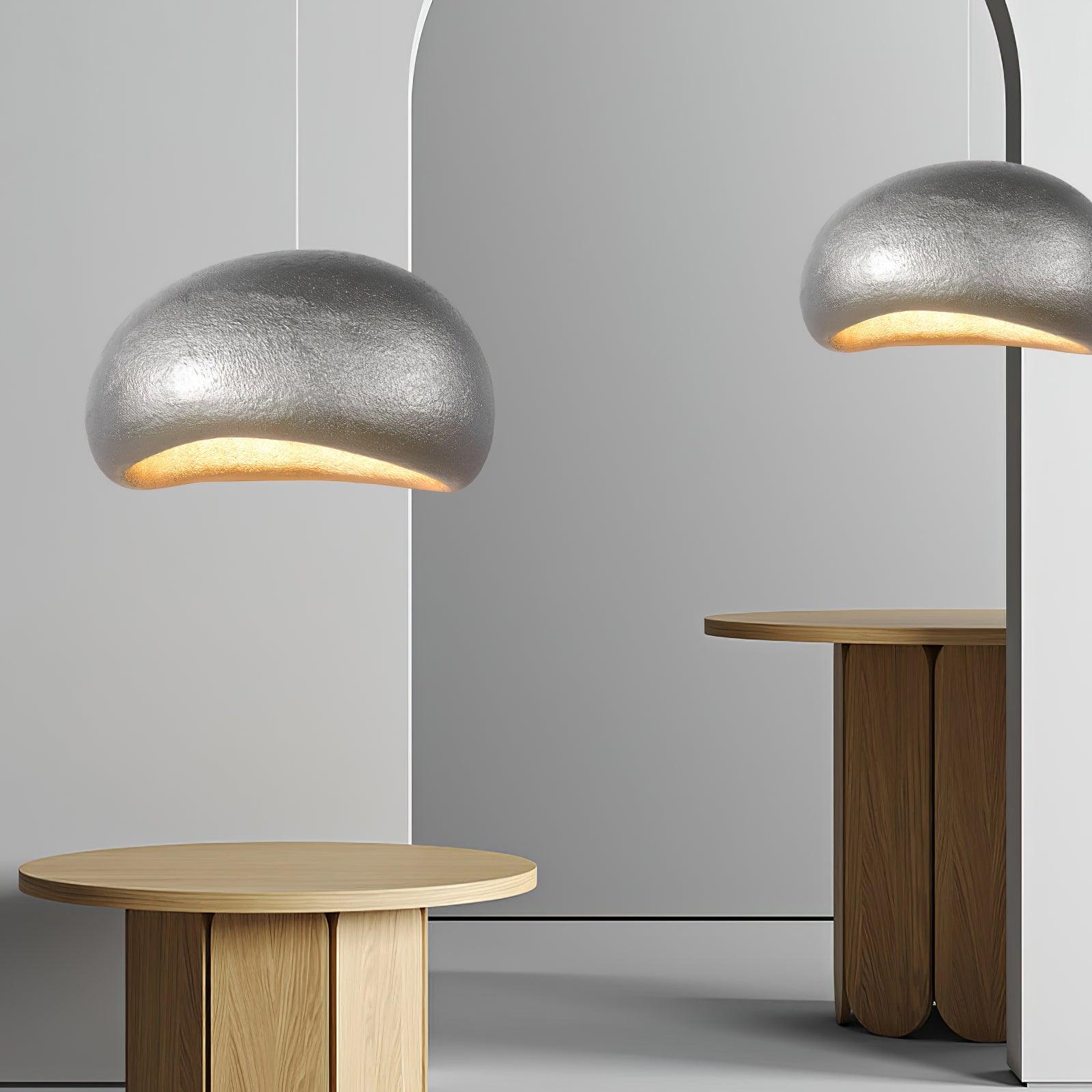 Pendant Lamp Pebble Inspired Organic Form Soft Glow Modern Artistic