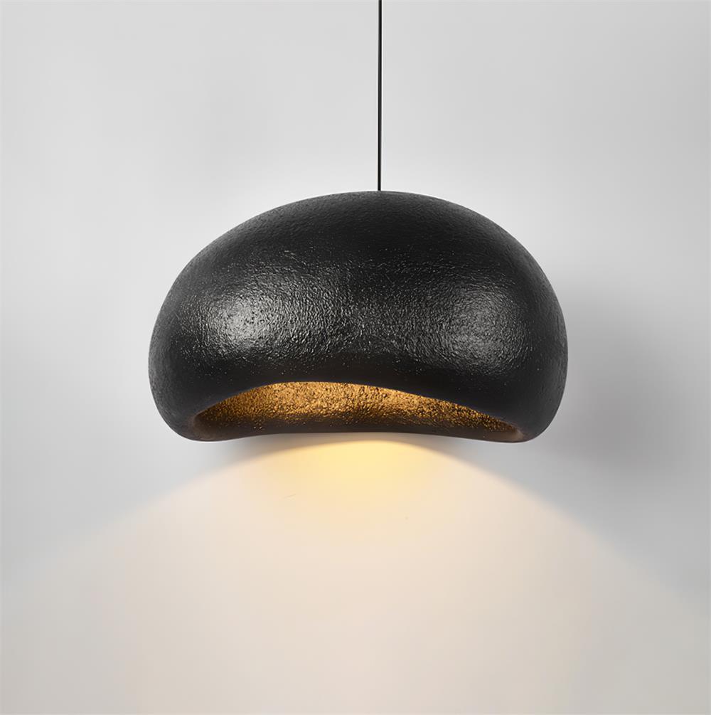 Pendant Lamp Pebble Inspired Organic Form Soft Glow Modern Artistic