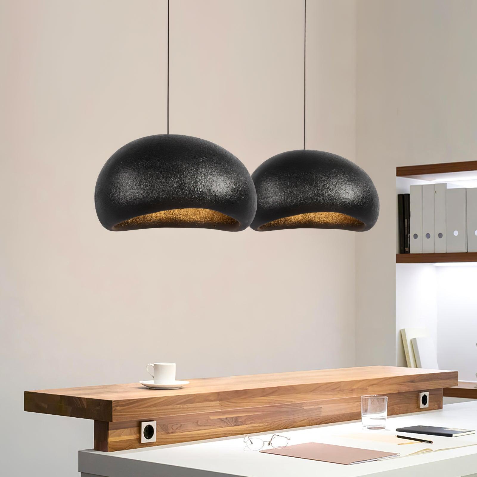 Pendant Lamp Pebble Inspired Organic Form Soft Glow Modern Artistic