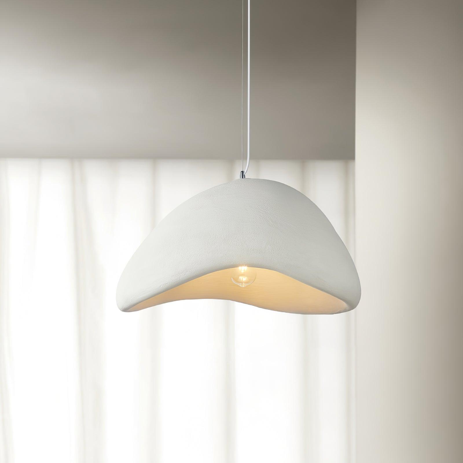 Pendant Lamp Organic Curved Shade Soft Texture Modern Artistic