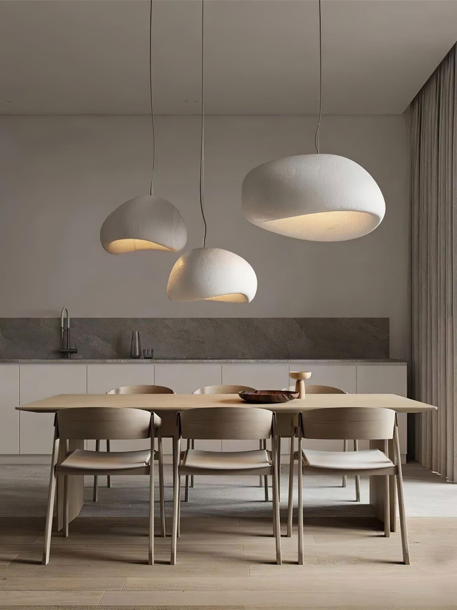 Pendant Lamp Organic Curved Shade Soft Texture Modern Artistic