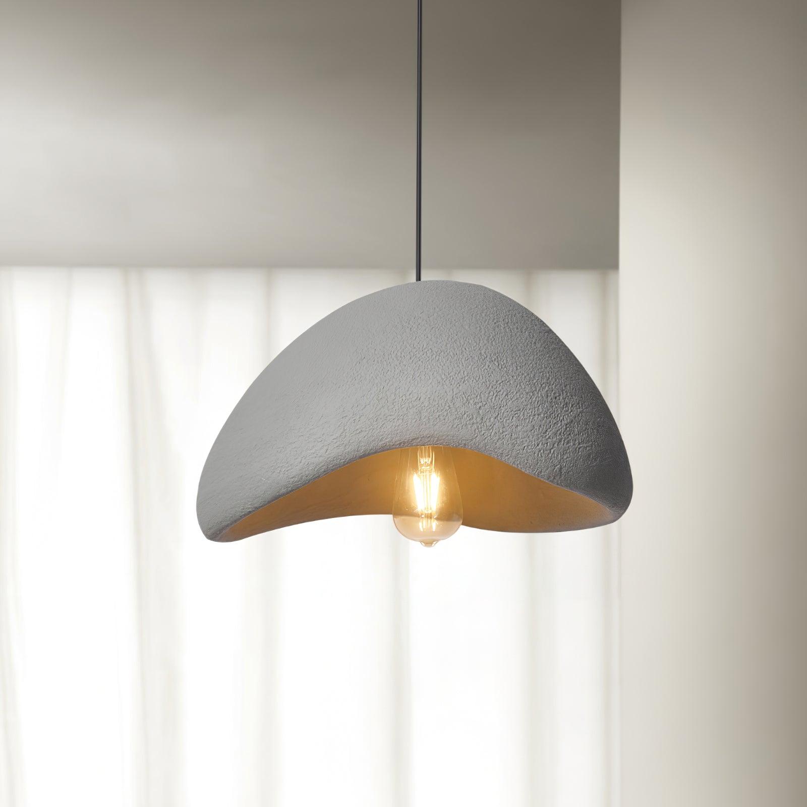 Pendant Lamp Organic Curved Shade Soft Texture Modern Artistic
