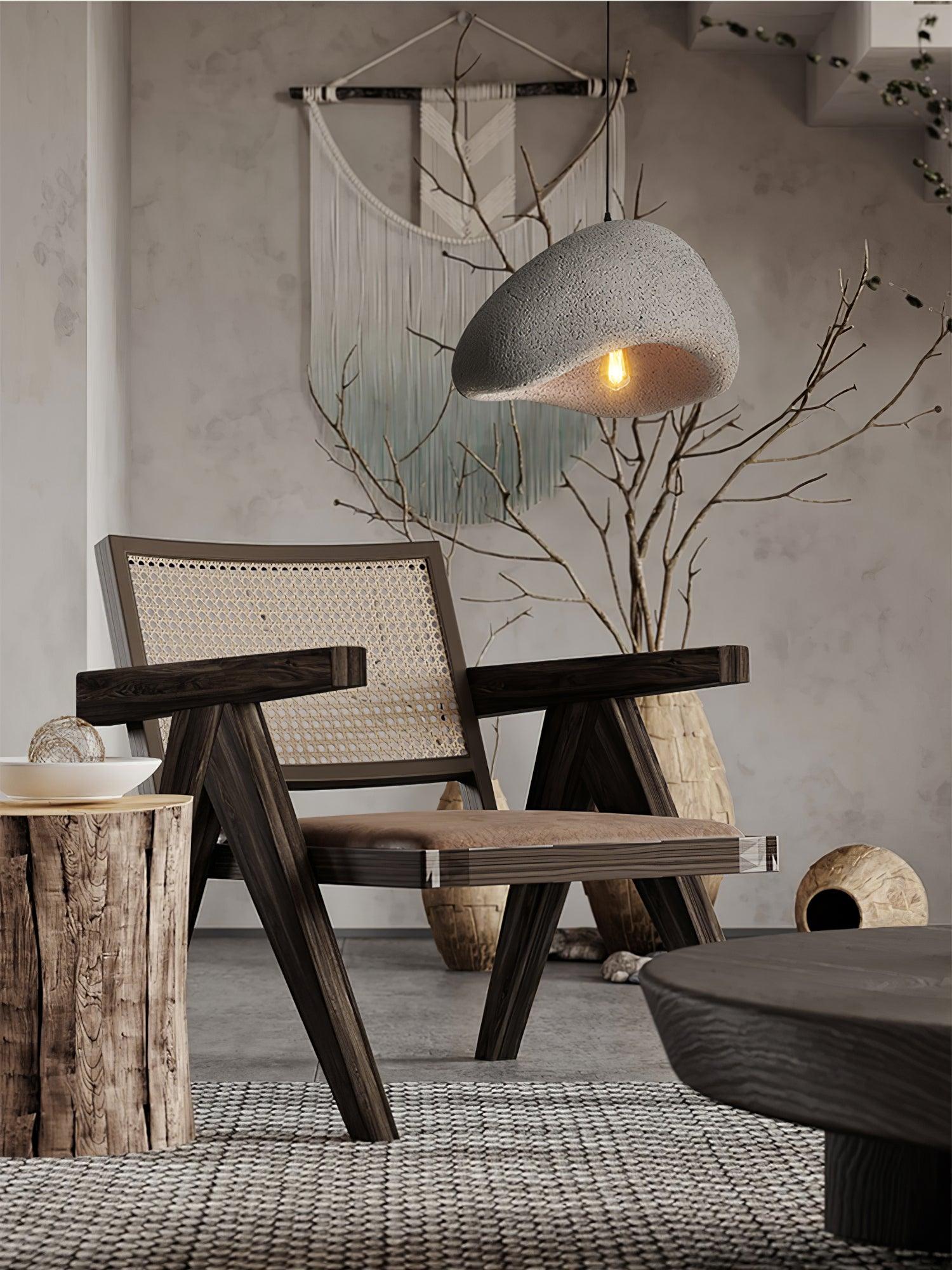 Pendant Lamp Organic Curved Shade Soft Texture Modern Artistic