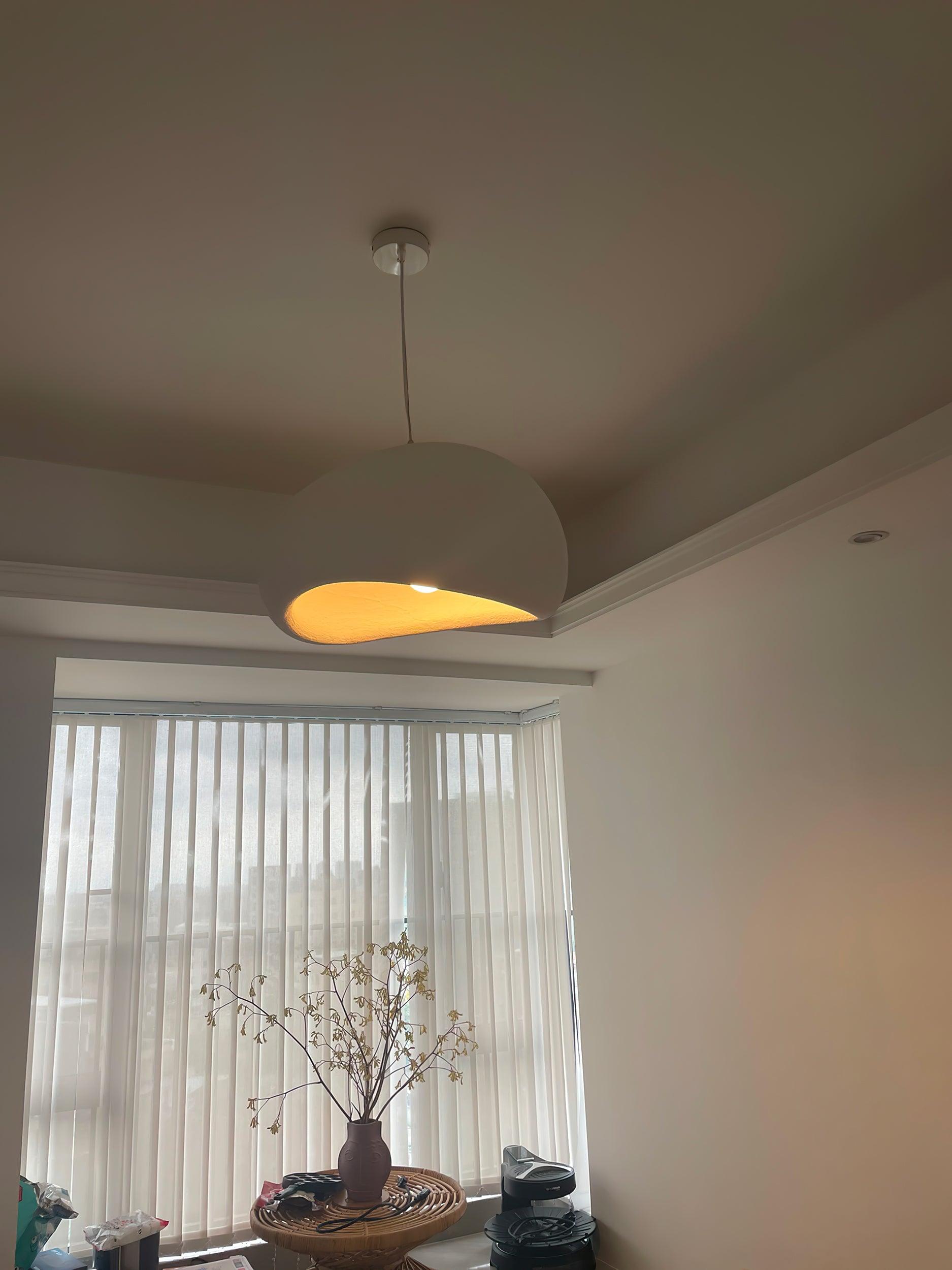 Pendant Lamp Organic Curved Shade Soft Texture Modern Artistic