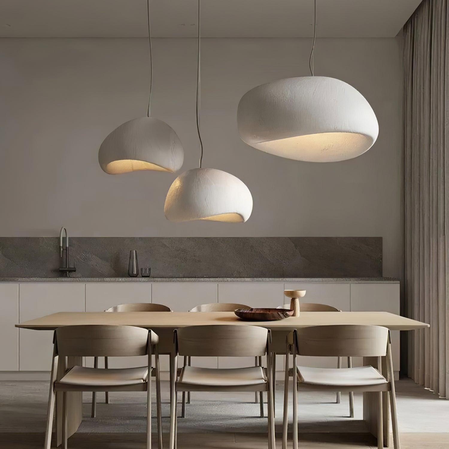 Pendant Lamp Organic Curved Shade Soft Texture Modern Artistic