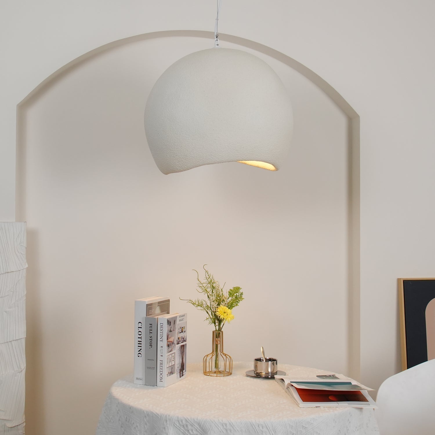 Reloza Modern Minimalist Resin Pendant Light-Neutral Decor