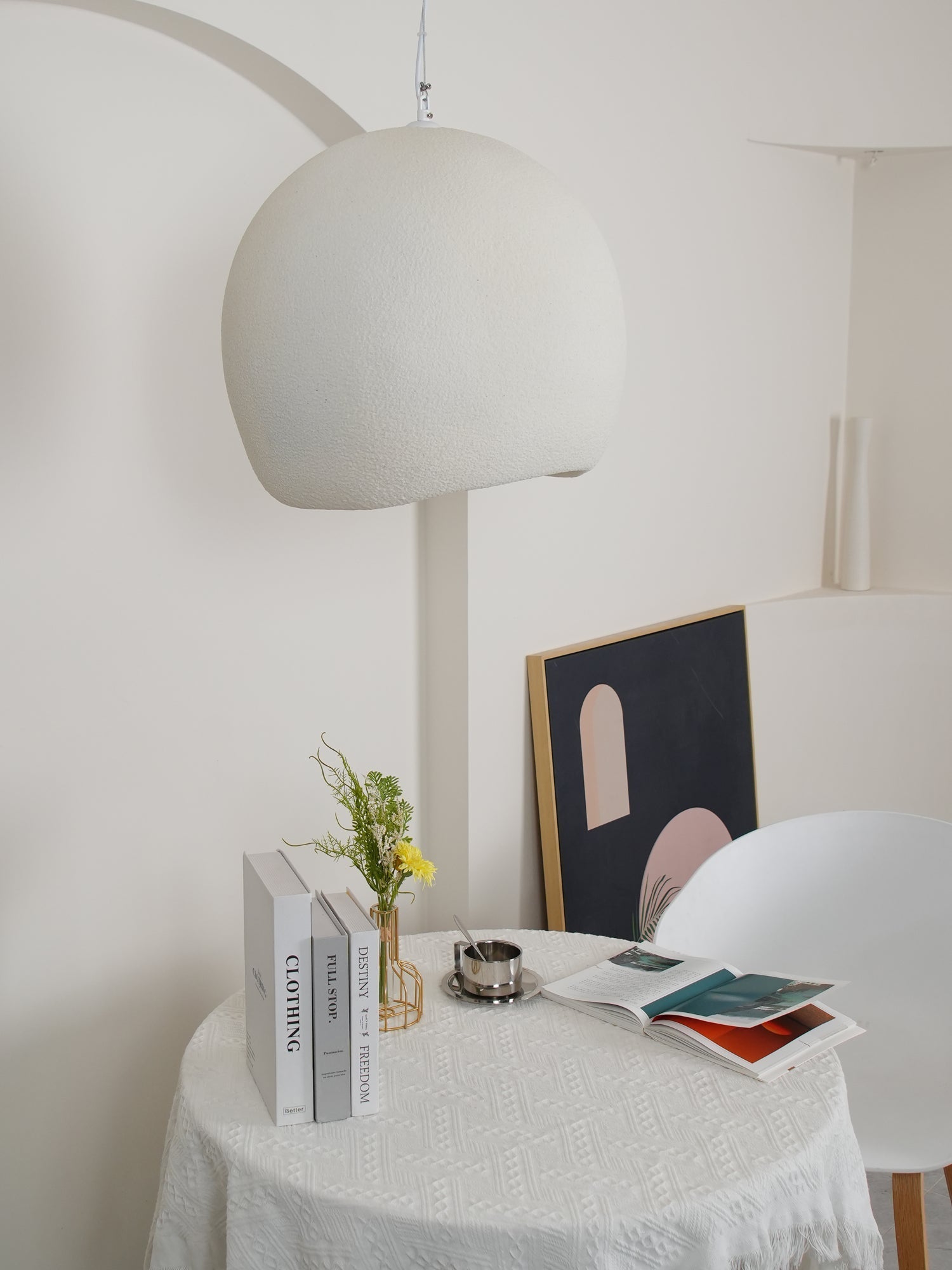 Reloza Modern Minimalist Resin Pendant Light-Neutral Decor