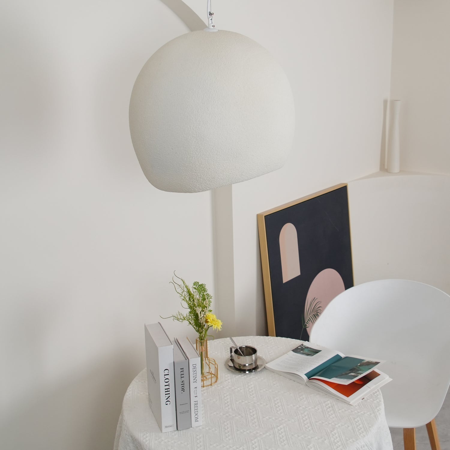 Reloza Modern Minimalist Resin Pendant Light-Neutral Decor
