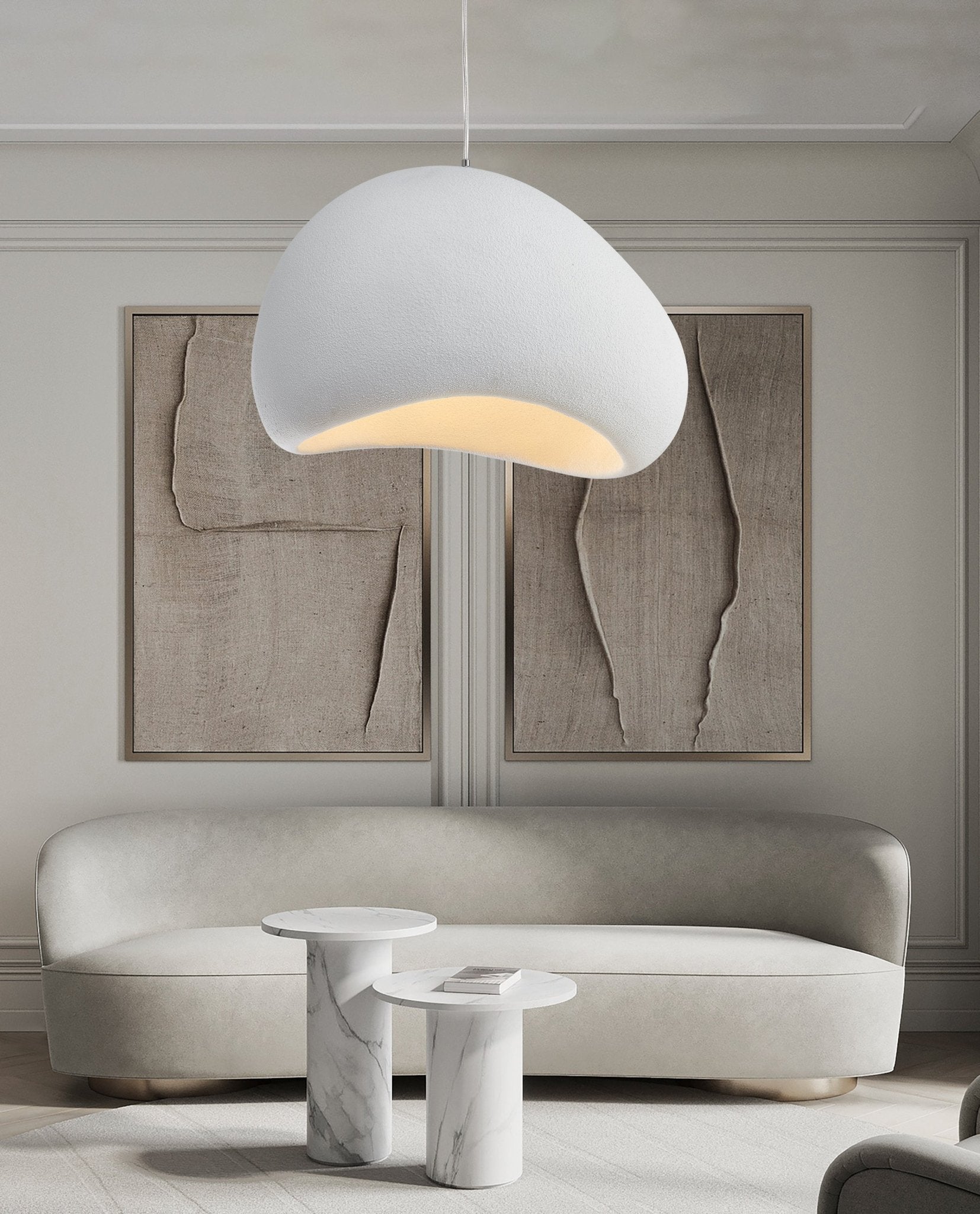 Reloza Modern Minimalist Resin Pendant Light-Neutral Decor