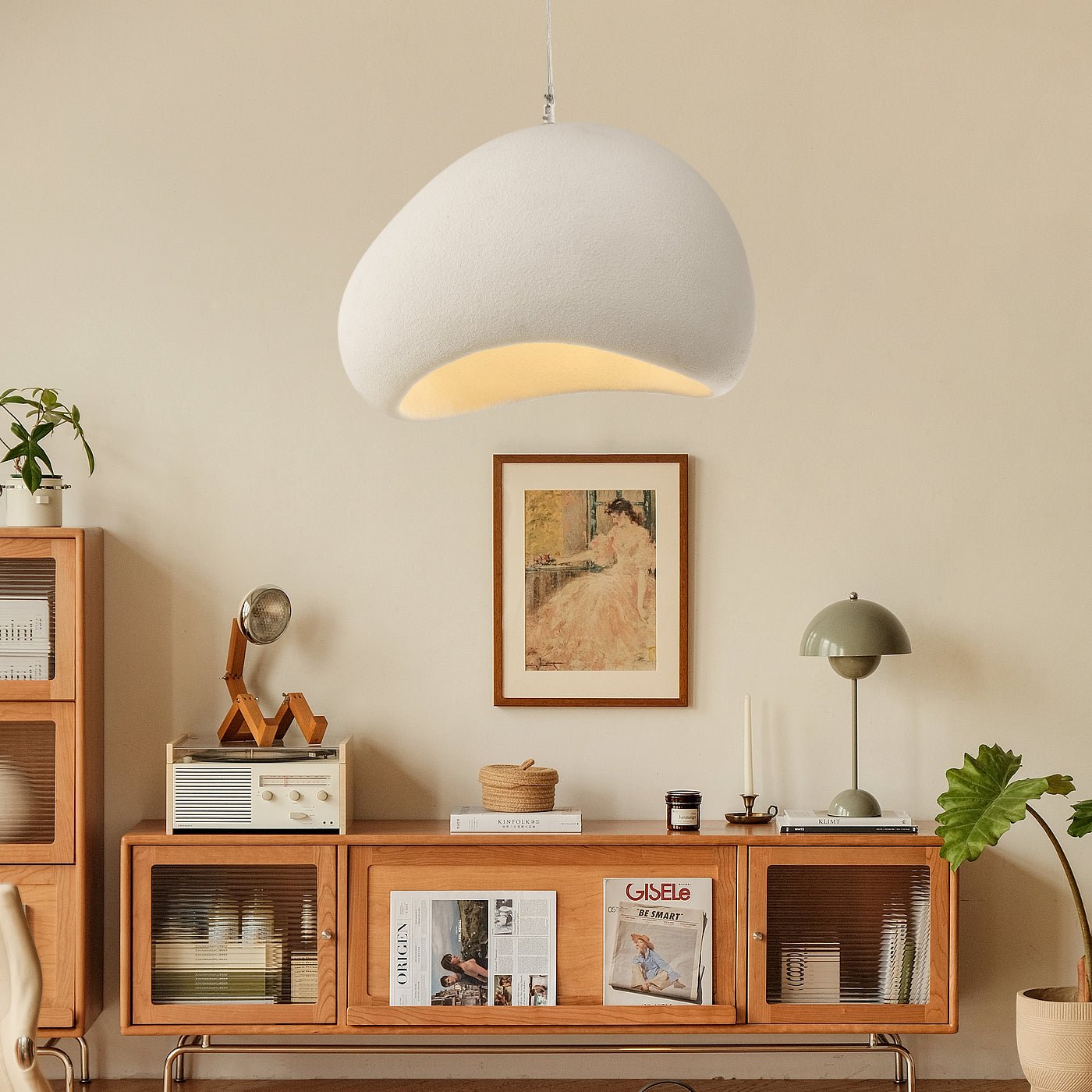 Reloza Modern Minimalist Resin Pendant Light-Neutral Decor