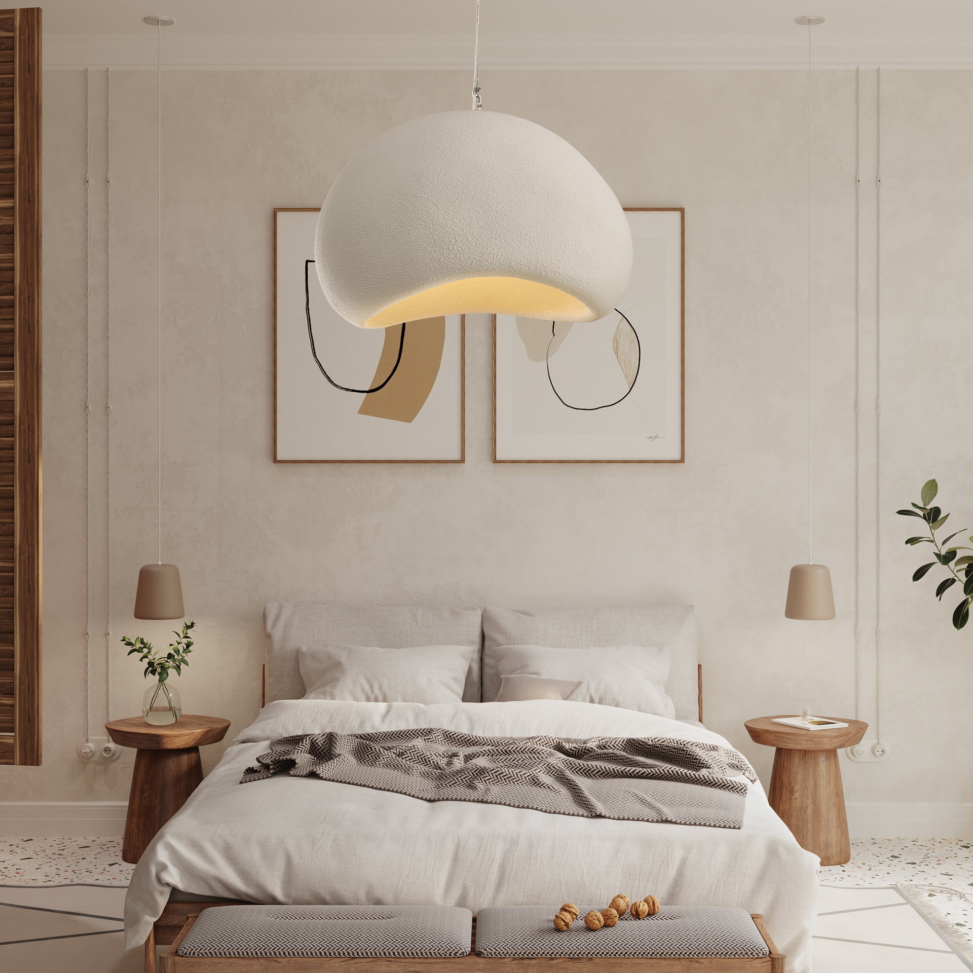 Reloza Modern Minimalist Resin Pendant Light-Neutral Decor