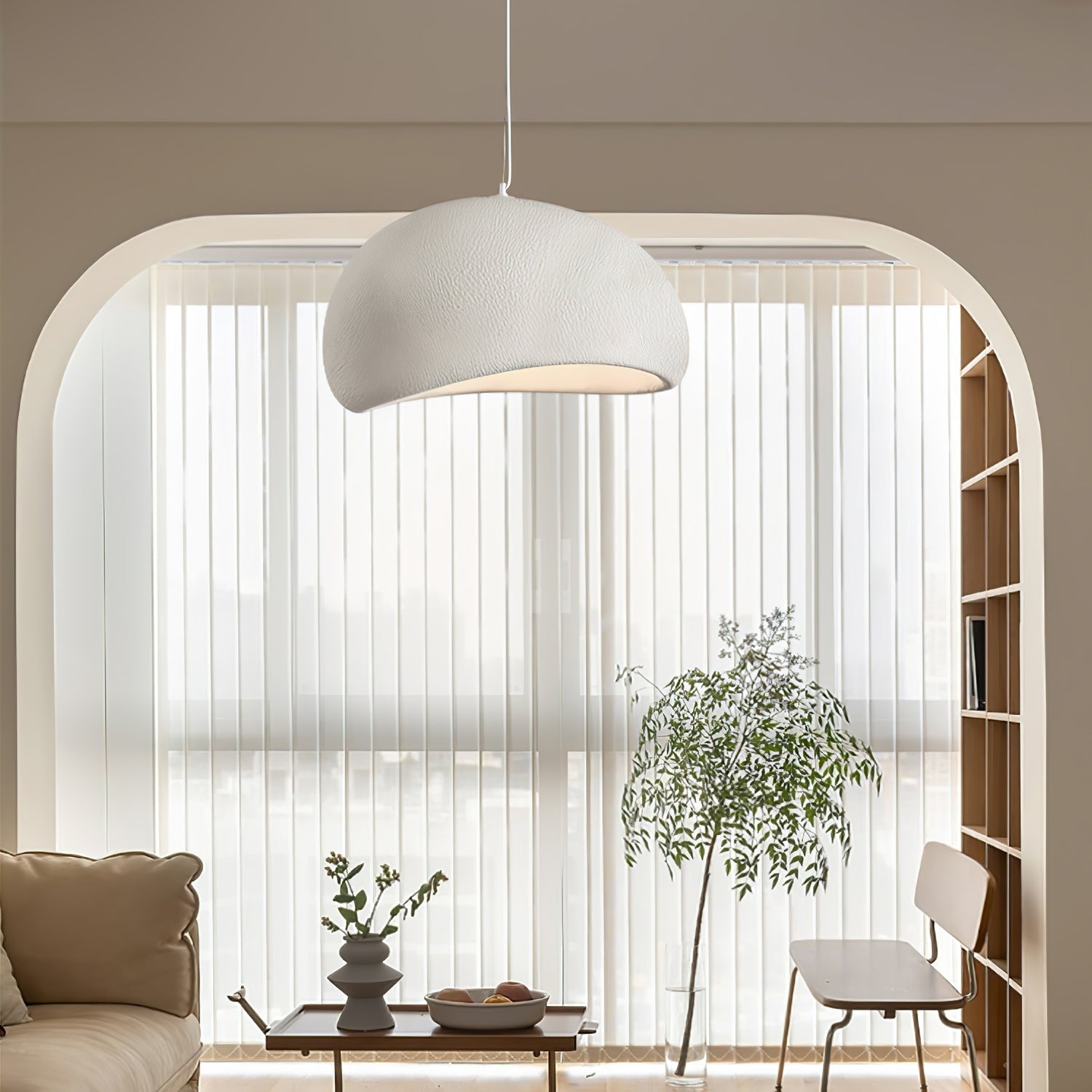 Lustra Chandelier Rough Combination Wabi-Sabi-Neutral Decor