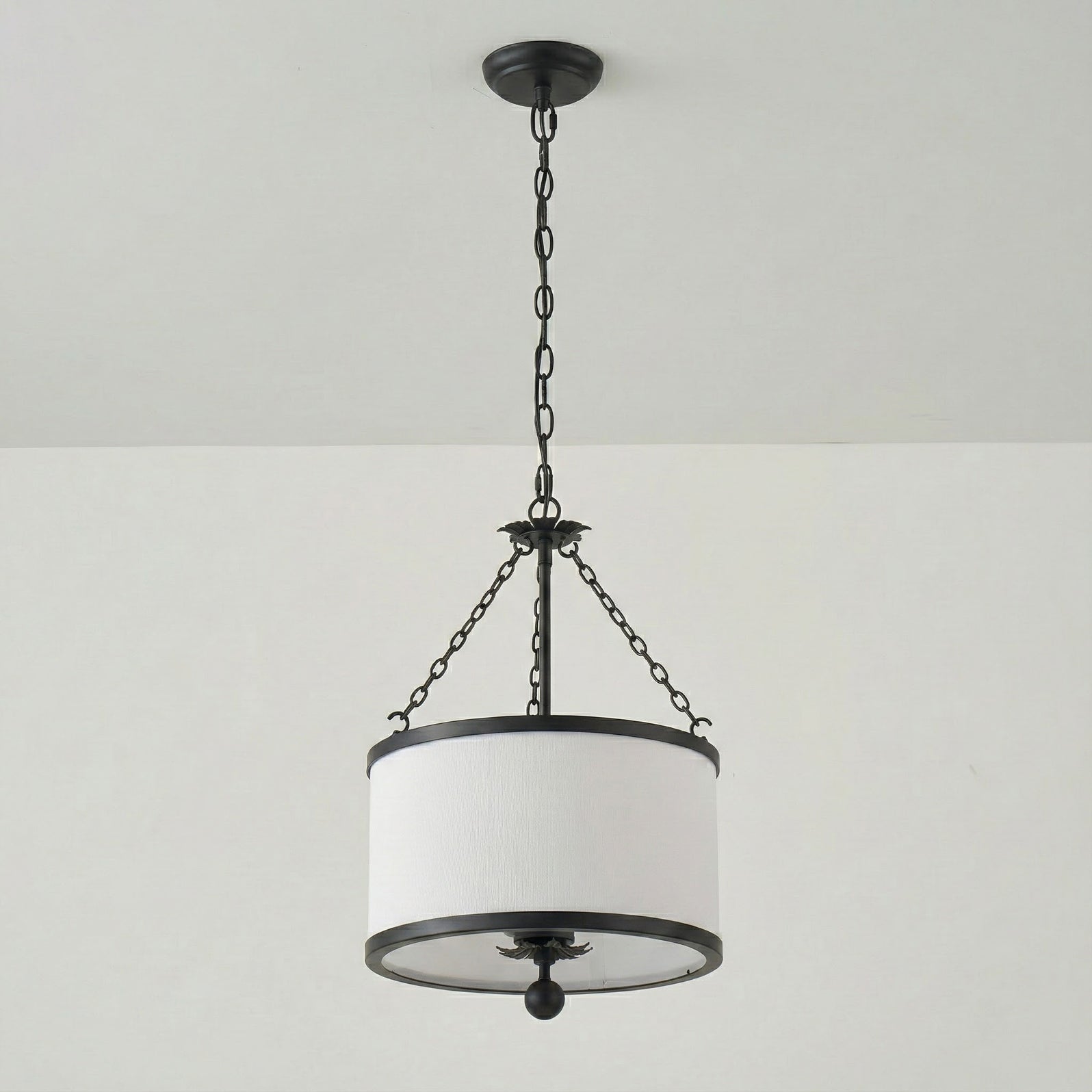 The Kian Pendant Light shown with dimensions for scale.