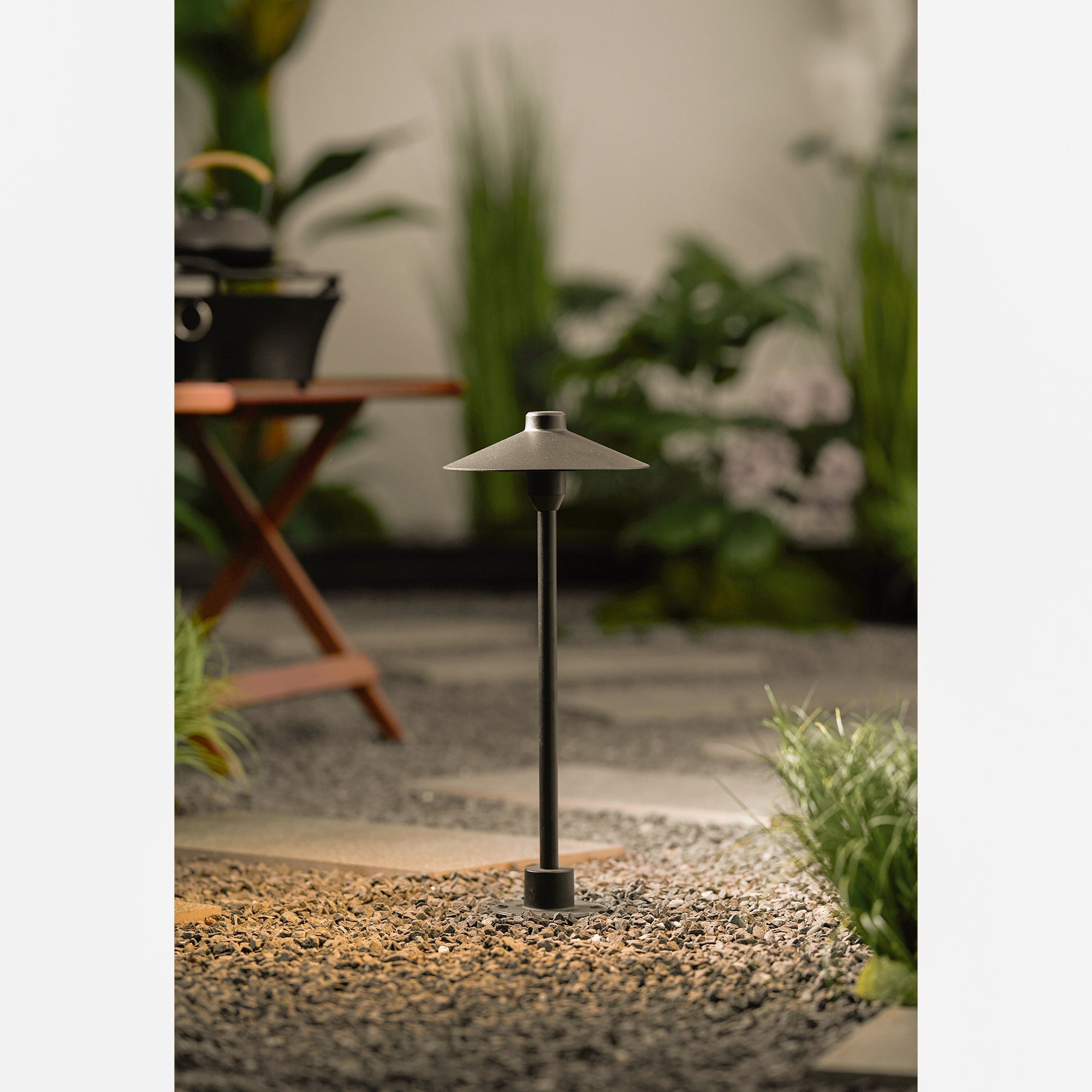 The lamp shown from a different angle to highlight its sleek profile.