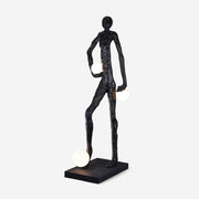 Kaelthos Textured Black Floor Lamp-Neutral Decor