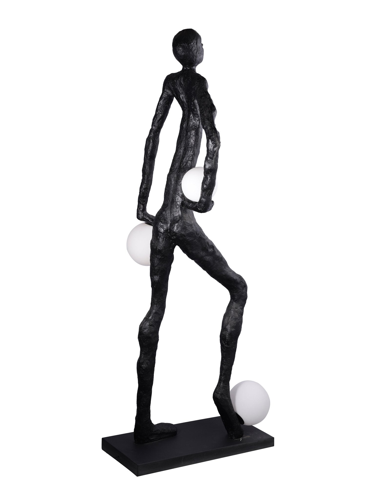 Kaelthos Textured Black Floor Lamp-Neutral Decor