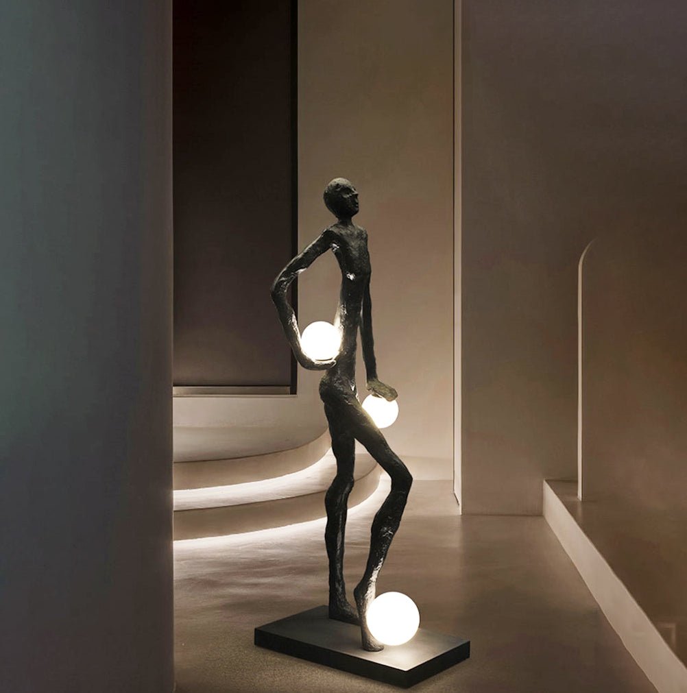 Kaelthos Textured Black Floor Lamp-Neutral Decor