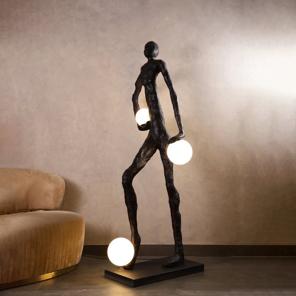 Kaelthos Textured Black Floor Lamp-Neutral Decor