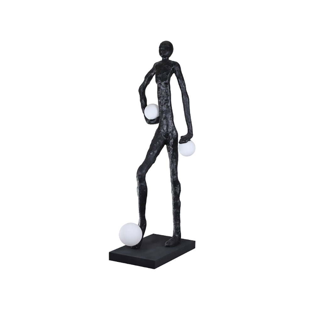 Kaelthos Textured Black Floor Lamp-Neutral Decor