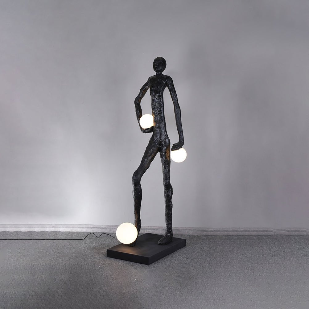 Kaelthos Textured Black Floor Lamp-Neutral Decor