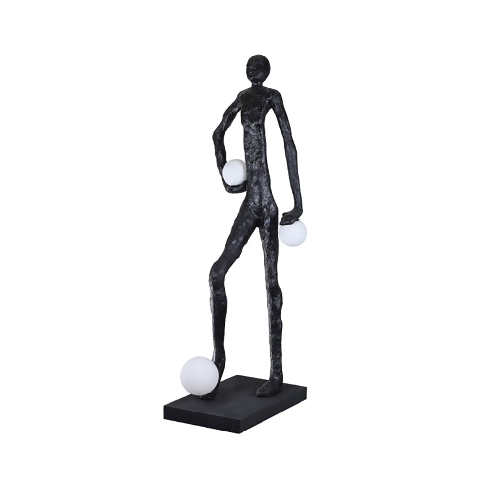 Kaelthos Textured Black Floor Lamp-Neutral Decor