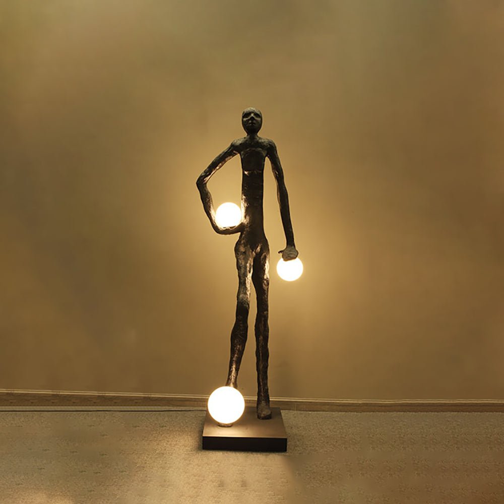 Kaelthos Textured Black Floor Lamp-Neutral Decor
