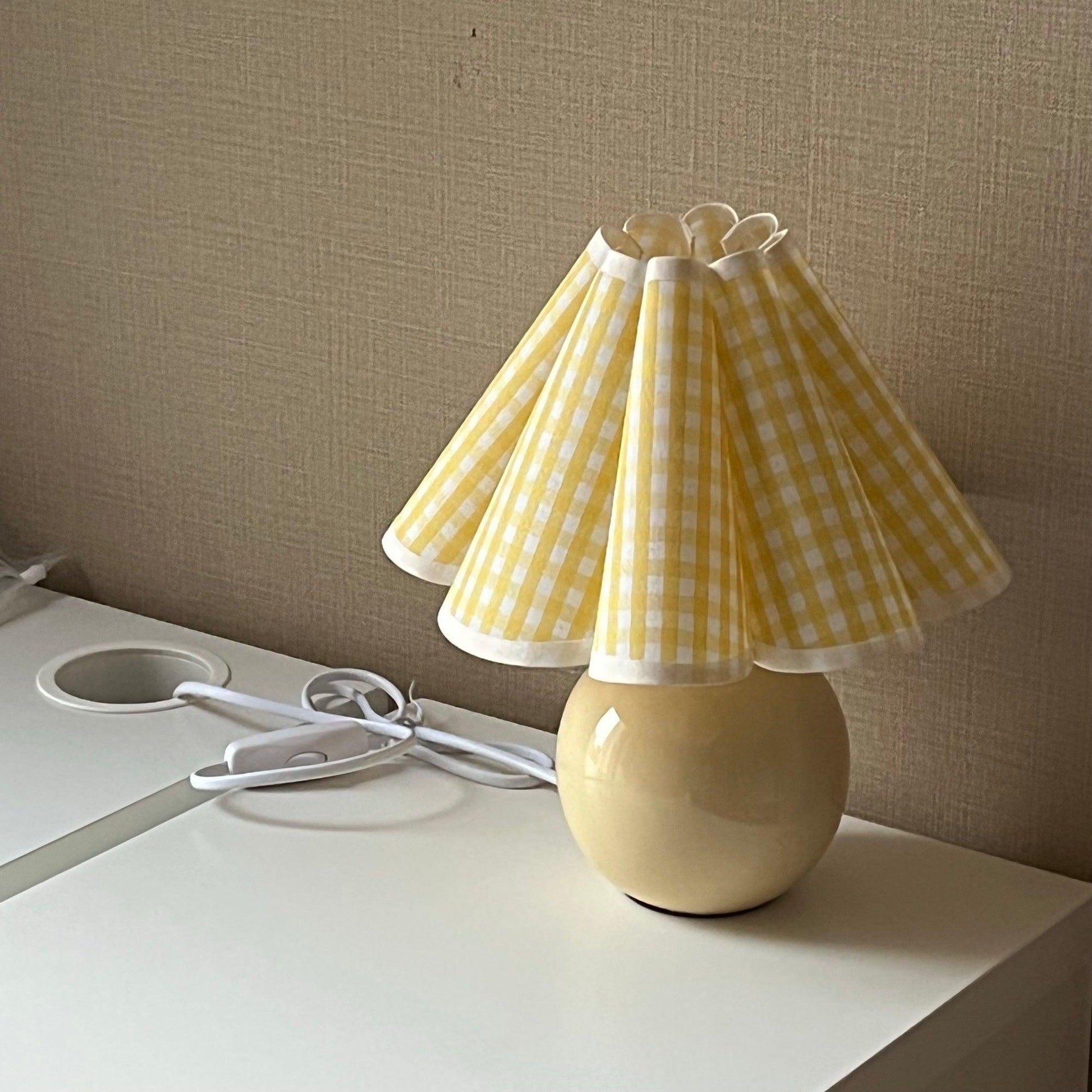 Nirixon Fabric Whimsical Table Lamp-Neutral Decor