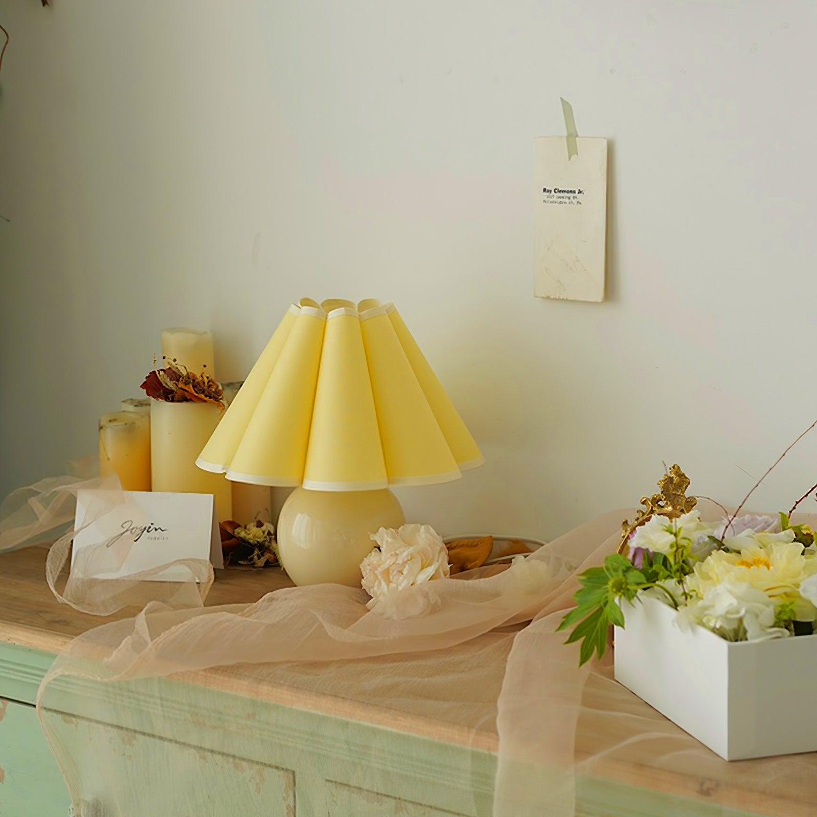 Nirixon Fabric Whimsical Table Lamp-Neutral Decor