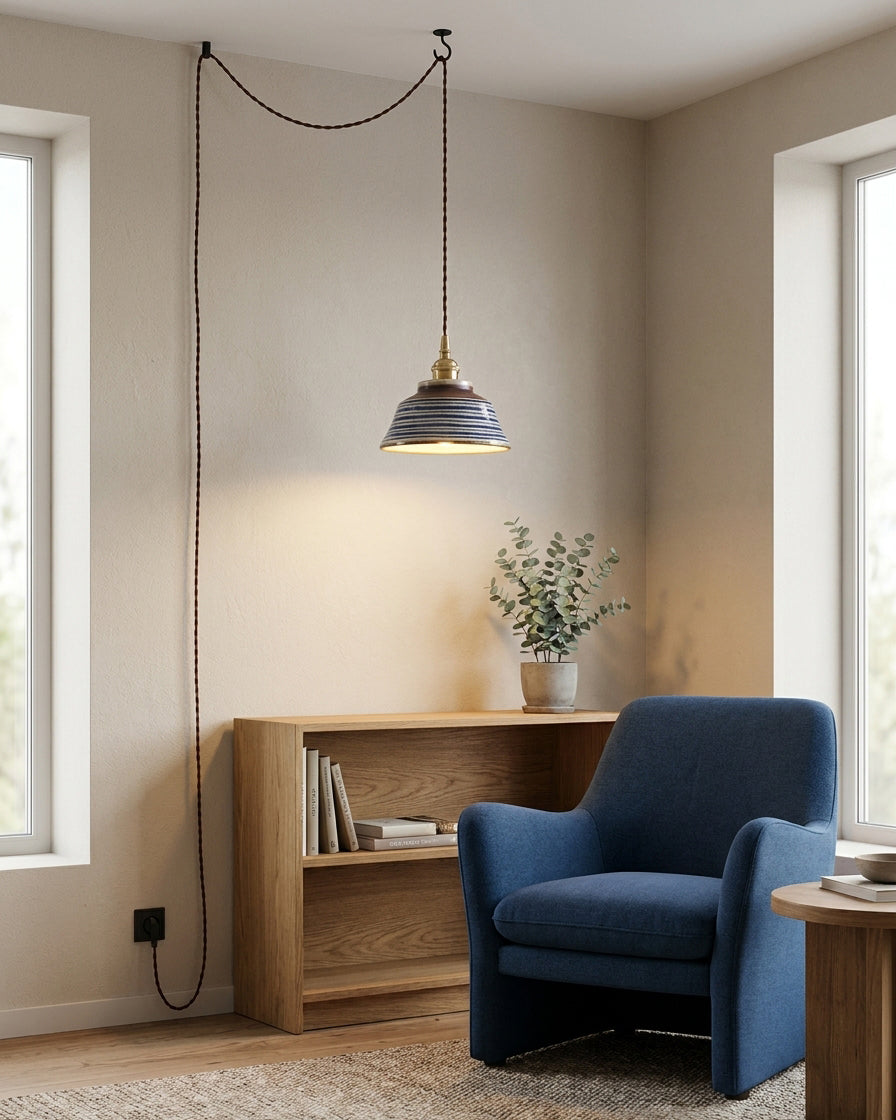 Indigo Plug In Pendant Lamp