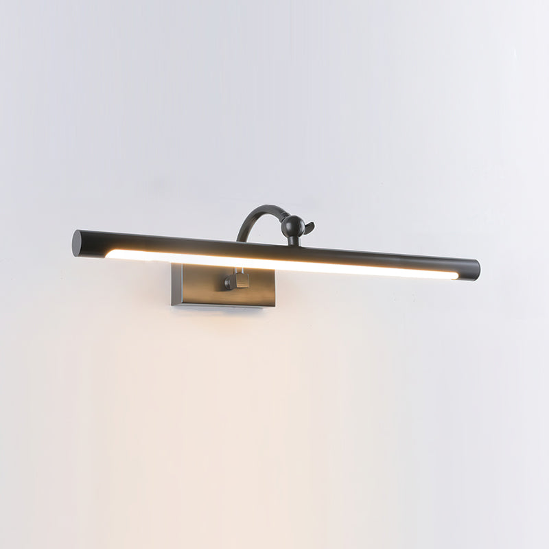 Detail shot of the cylindrical bar and integrated LED light source.